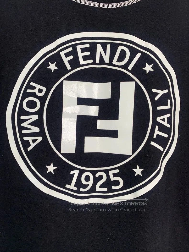 Fendi Fendi Black Logo Print Short Sleeve T-Shirt. Size US M / EU 48-50 / 2 - 6 Thumbnail