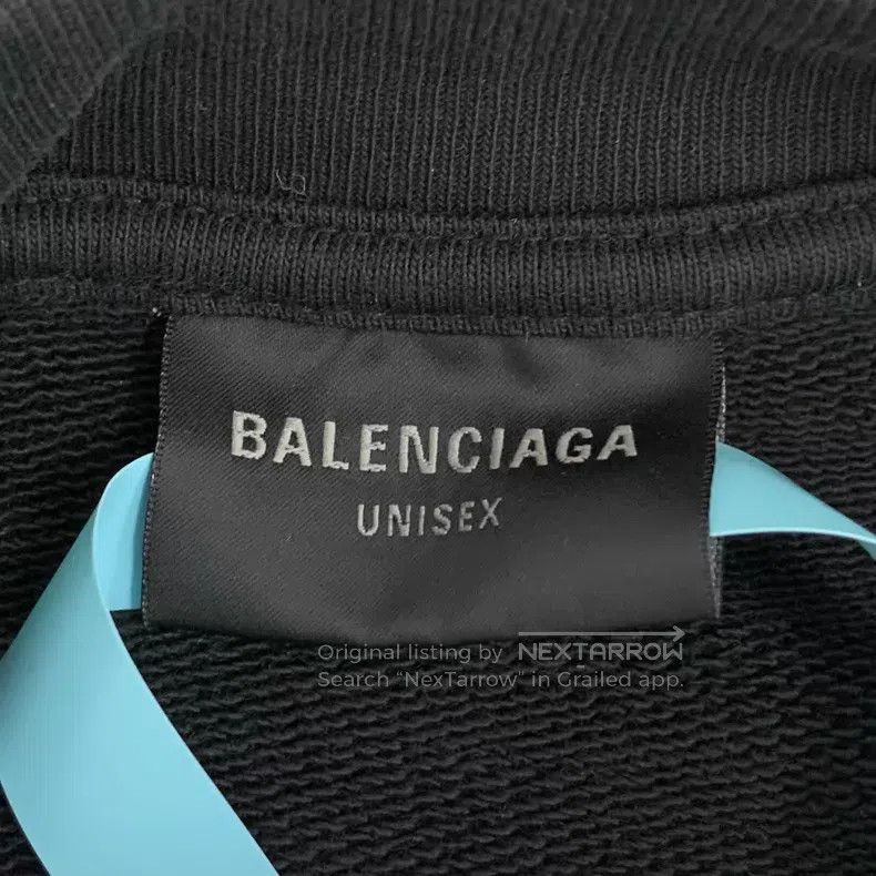 Balenciaga Balenciaga Black Logo Letter Printed Cotton Round Neck Lon Size US S / EU 44-46 / 1 - 5 Thumbnail