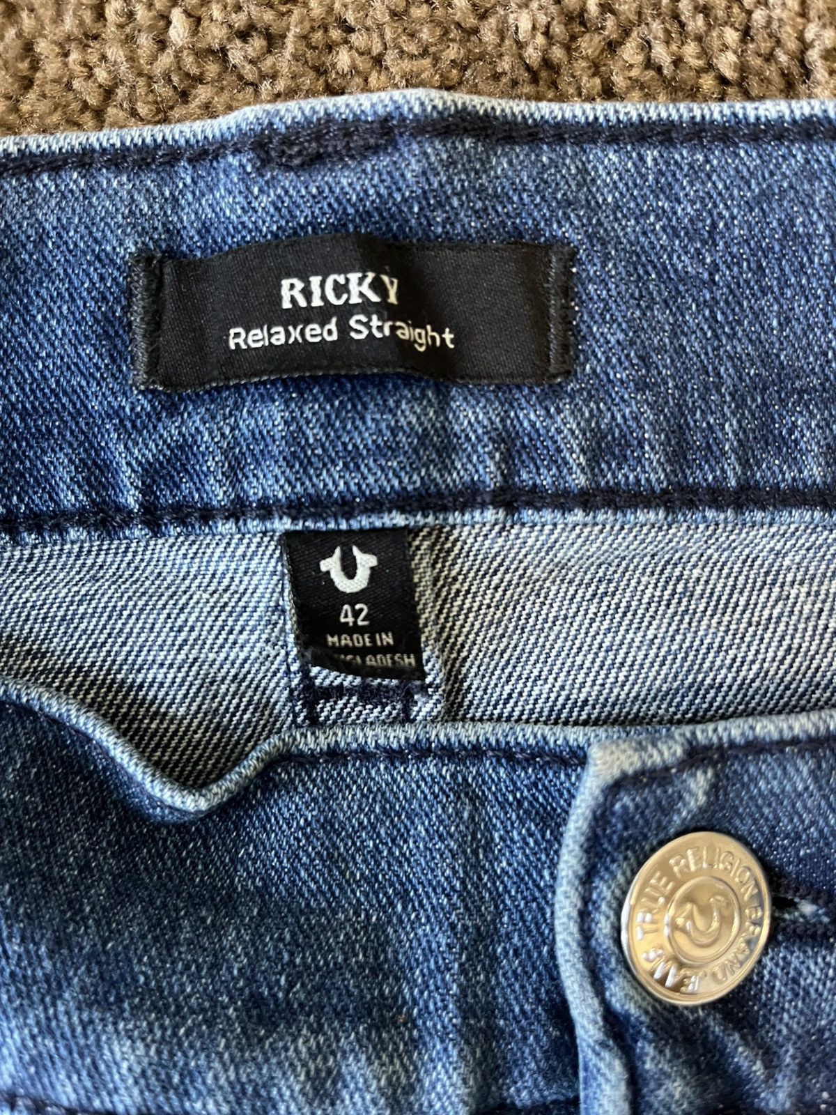 True Religion True Religion Ricky Relaxed Straight Jeans Men’s 42 Size US 42 / EU 58 - 7 Thumbnail