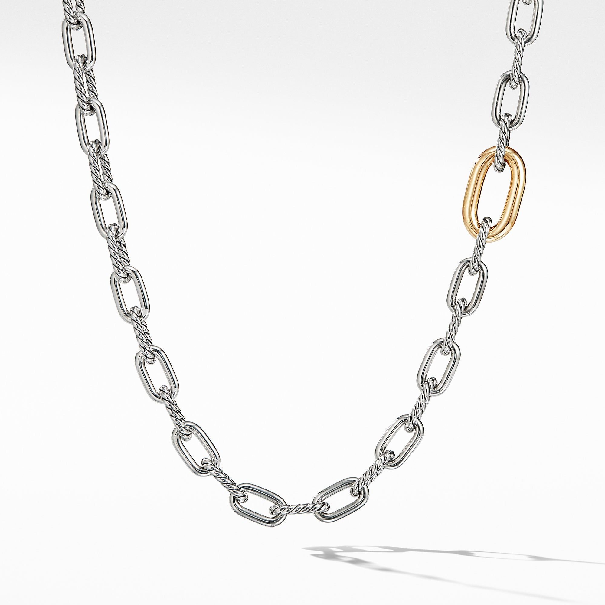 David Yurman o1w1db10525 N14563 Necklace in Silver with 18K Yellow Gold Size ONE SIZE - 1 Thumbnail
