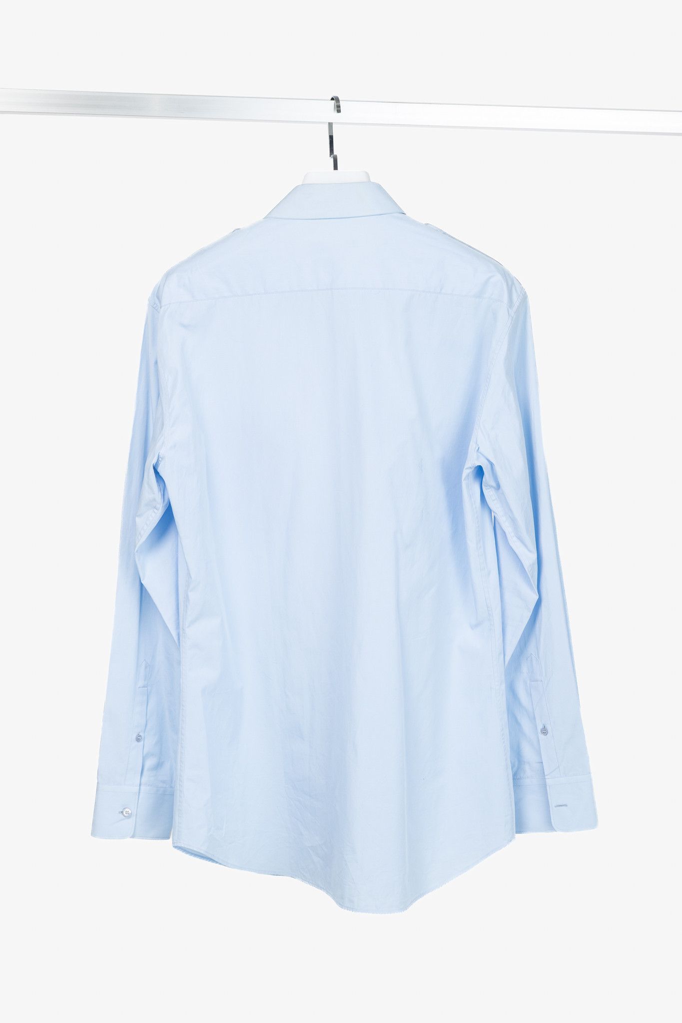 Alexander McQueen Alexander McQueen Cotton-Poplin Grosgrain-Trim Button Shirt Size US XL / EU 56 / 4 - 2 Thumbnail
