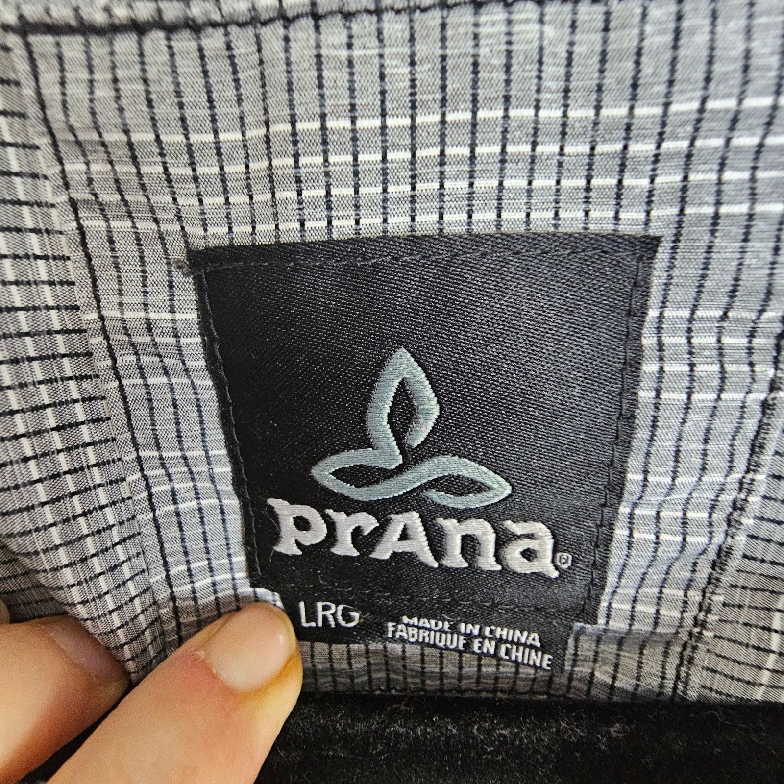 Prana Prana Mens Shirt Gray Outdoor Breathable Lightweight Check L Size US L / EU 52-54 / 3 - 6 Thumbnail