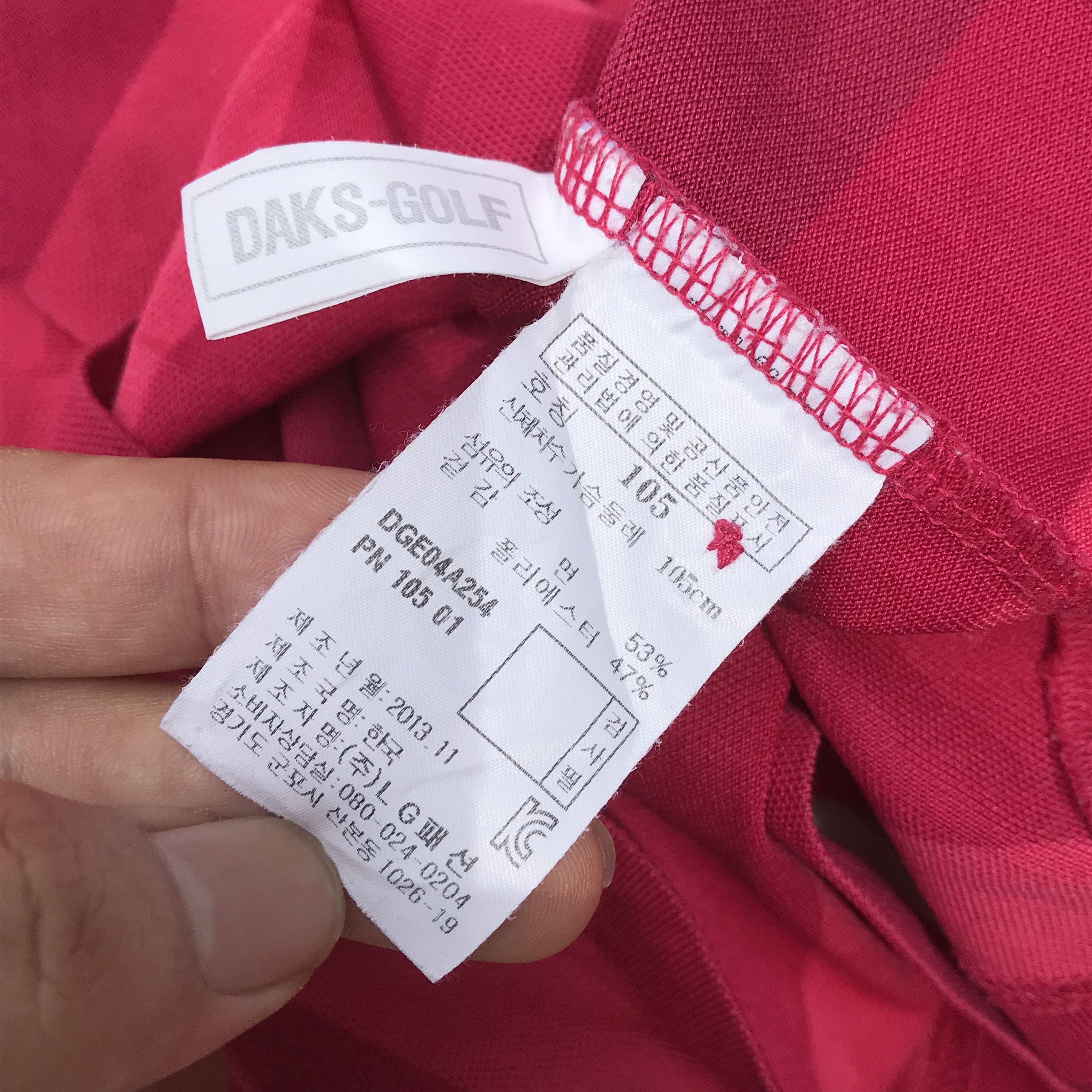 DAKS Daks London Polo Shirt Golf Long Sleeves Pink Cake stripes Size US L / EU 52-54 / 3 - 5 Thumbnail