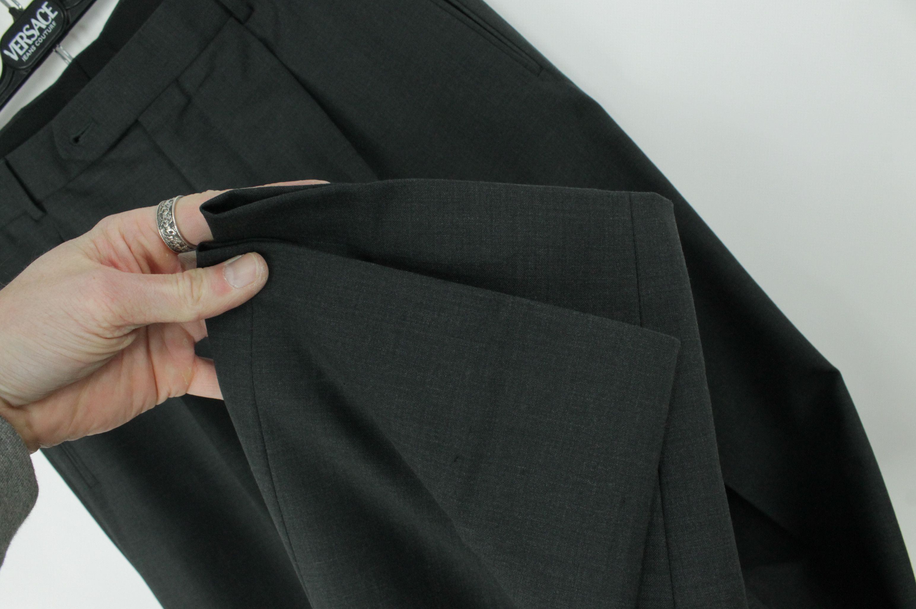 Hugo Boss Vintage Hugo Boss Gray Stretch Wool Formal Suit Men's Size 40L - 11 Thumbnail