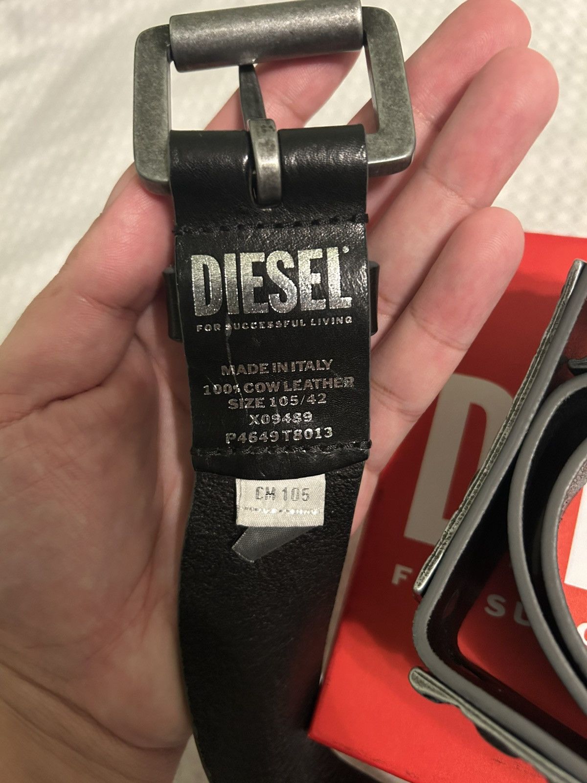 Diesel Diesel Crocodile Belt Size 42 - 5 Thumbnail