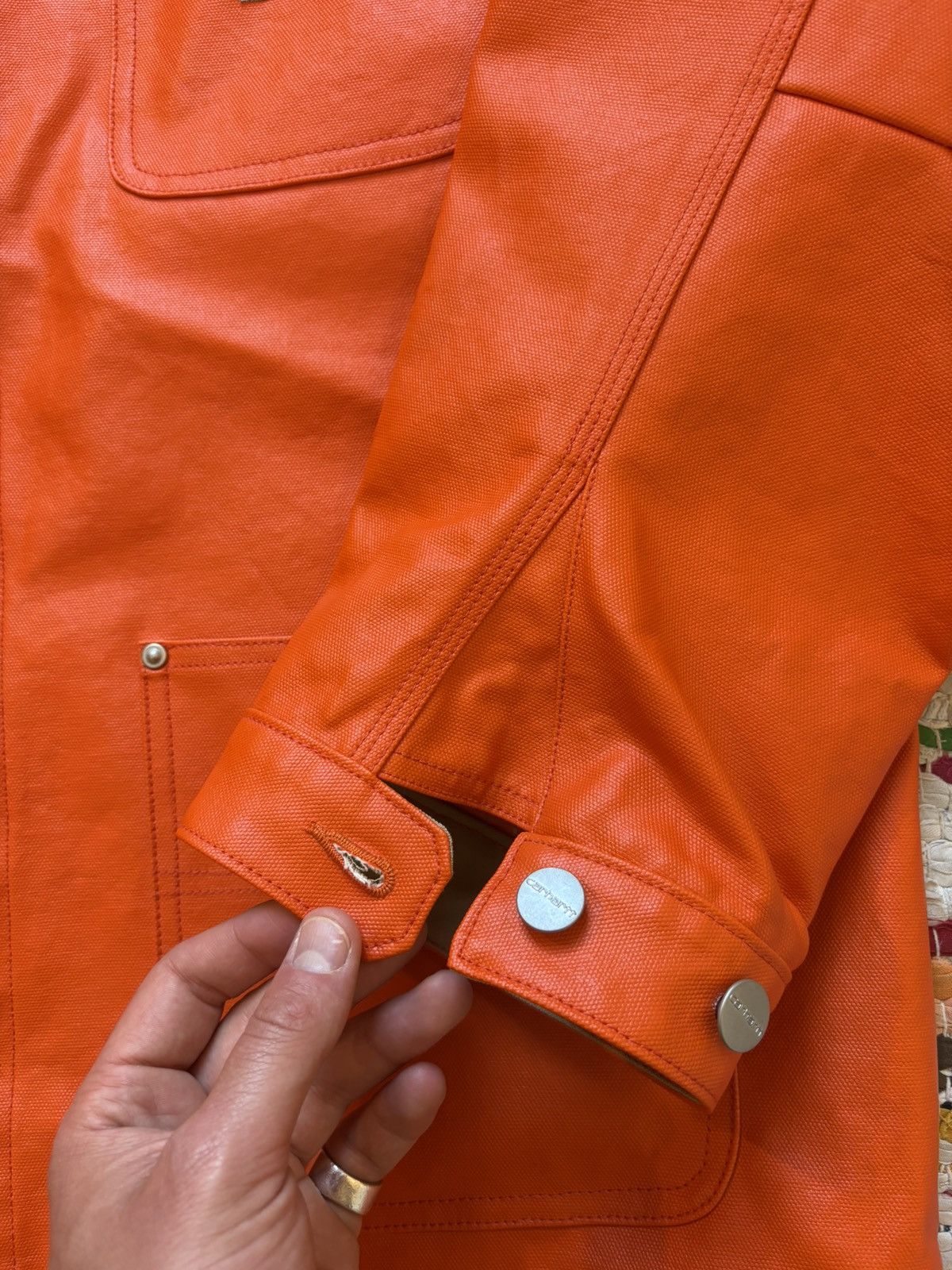 Carhartt Wip × Comme des Garcons × Junya Watanabe eYe Junya Watanabe MAN x Carhartt WIP - Orange chore coat Size US L / EU 52-54 / 3 - 8 Thumbnail