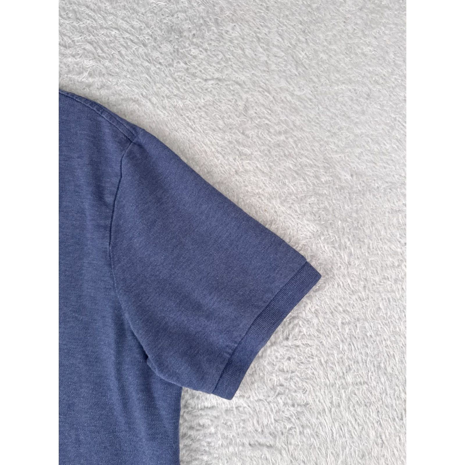 Ralph Lauren VINTAGE Ralph Lauren Polo Shirt Mens Large Blue Cotton Blend Knit Stretch Golf Shirt Size US L / EU 52-54 / 3 - 2 Thumbnail