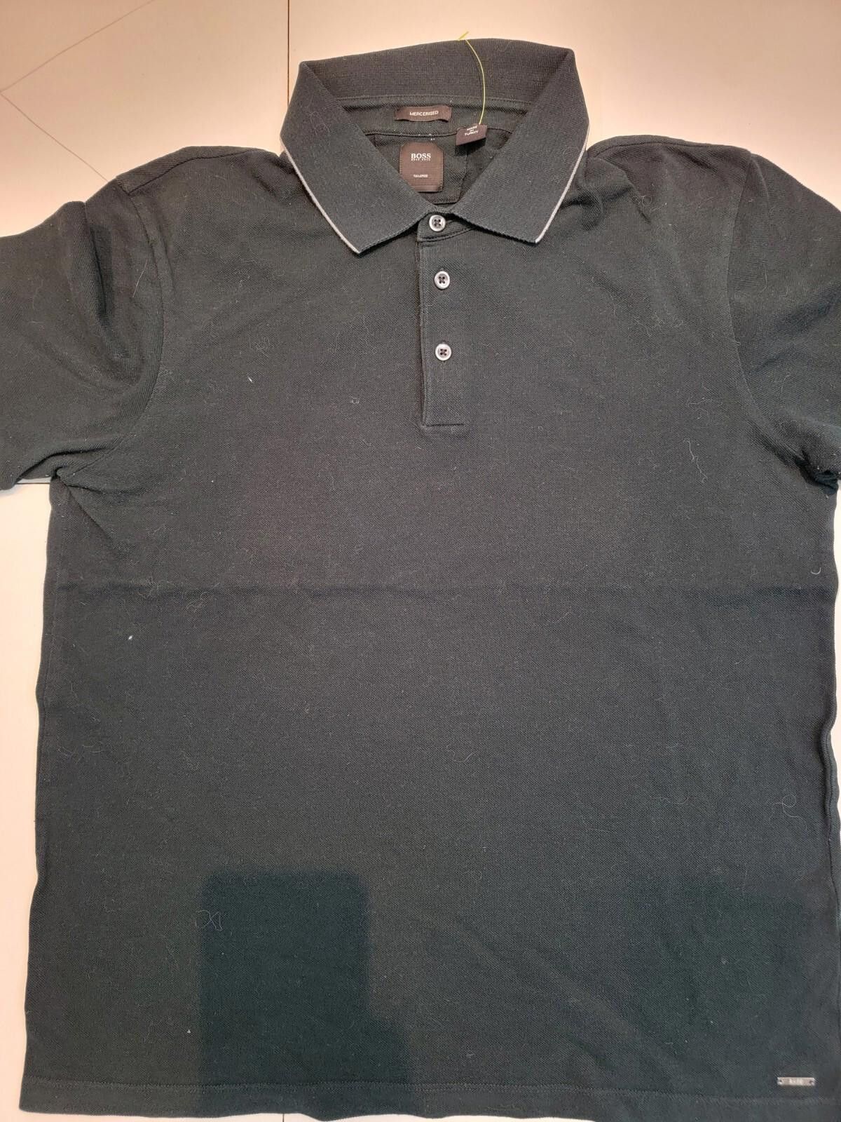 Hugo Boss Hugo Boss Mercerised Men's Polo Shirt Black Short Sleeve XL Size US XL / EU 56 / 4 - 1 Thumbnail