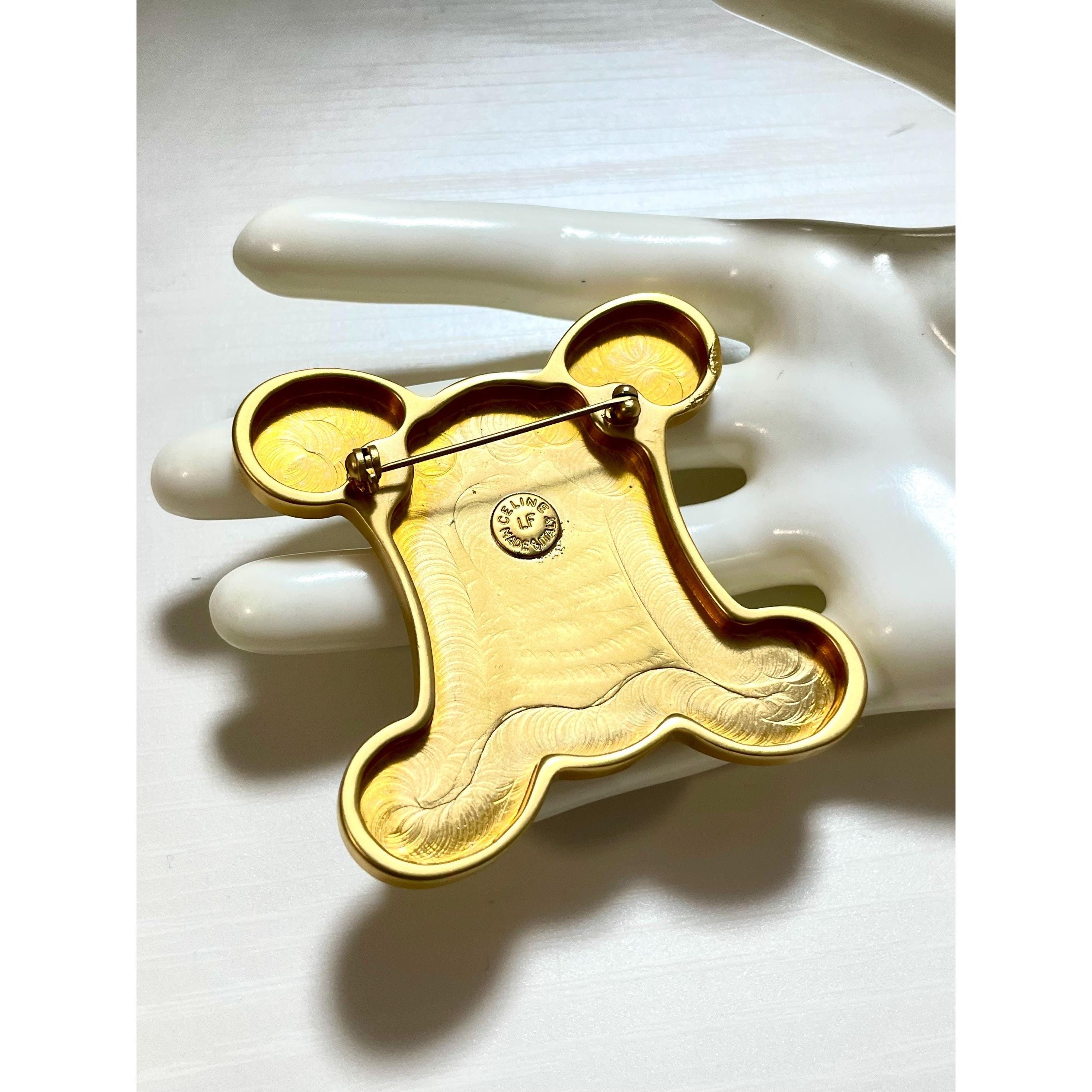 Celine Vintage Celine extra big golden triomphe brooch. Size ONE SIZE - 9 Thumbnail