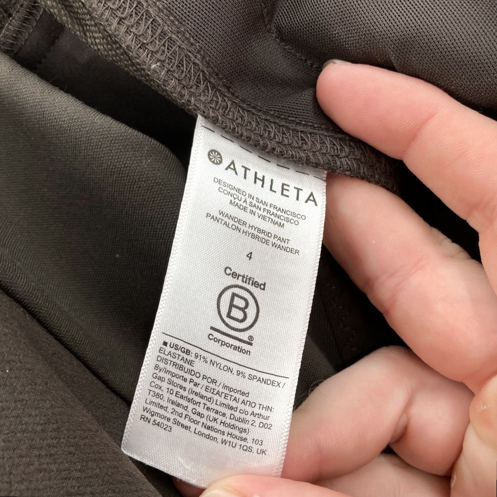 Athleta Athleta Wander Hybrid Pant Womens 4 Brown Stretch Zipper Pockets Slim Fit Gym Size 27" / US 4 / IT 40 - 5 Thumbnail