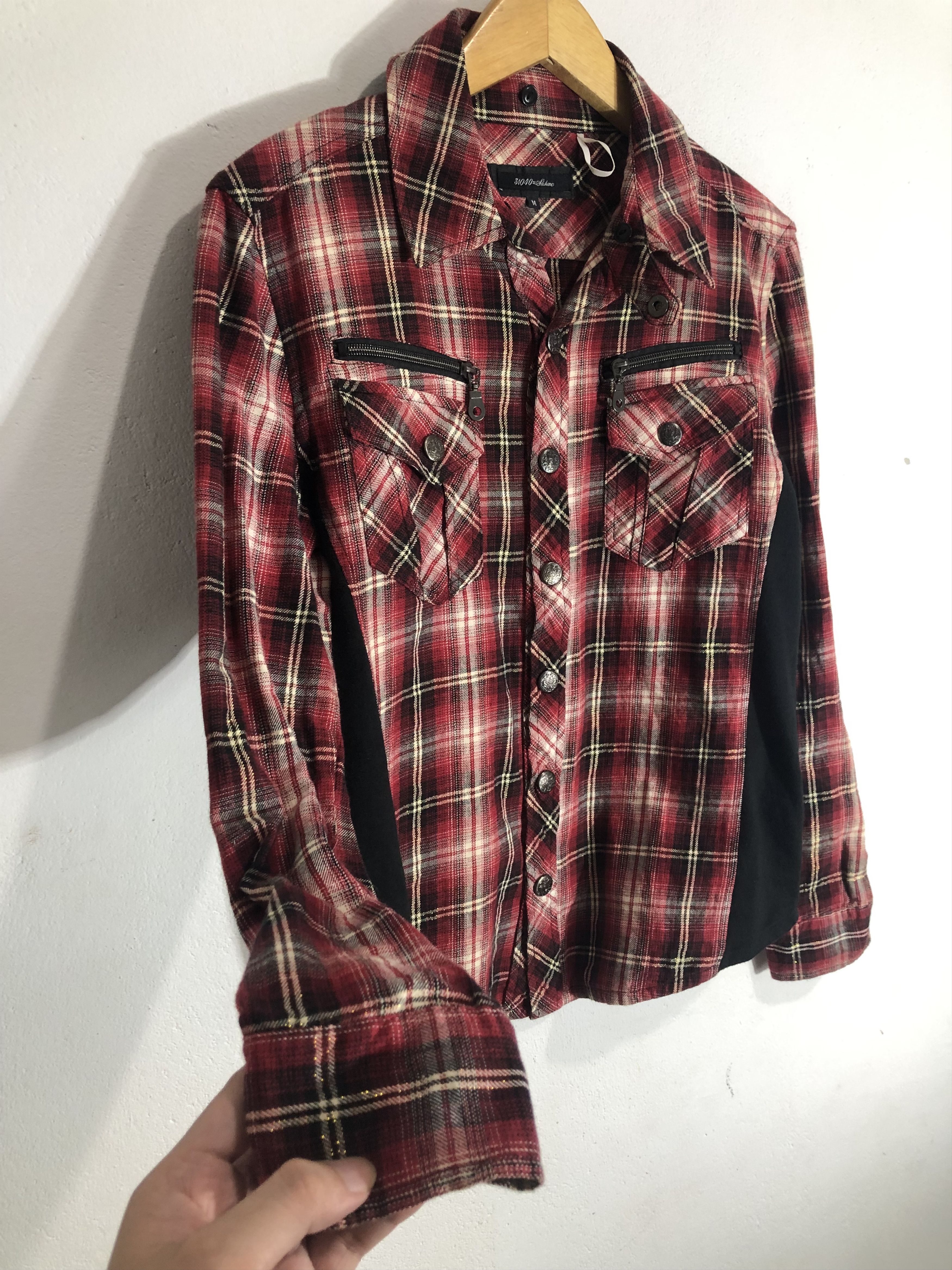 Japanese Brand 31040=SKHONE Snap Button Double Layer Shirt Size US M / EU 48-50 / 2 - 6 Thumbnail