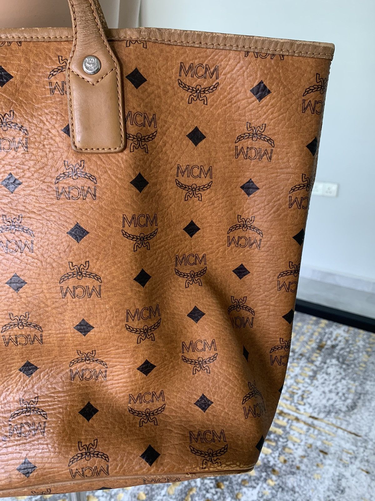 Designer × MCM MCM Cognac Visetos Hobo tote bag Size ONE SIZE - 9 Thumbnail