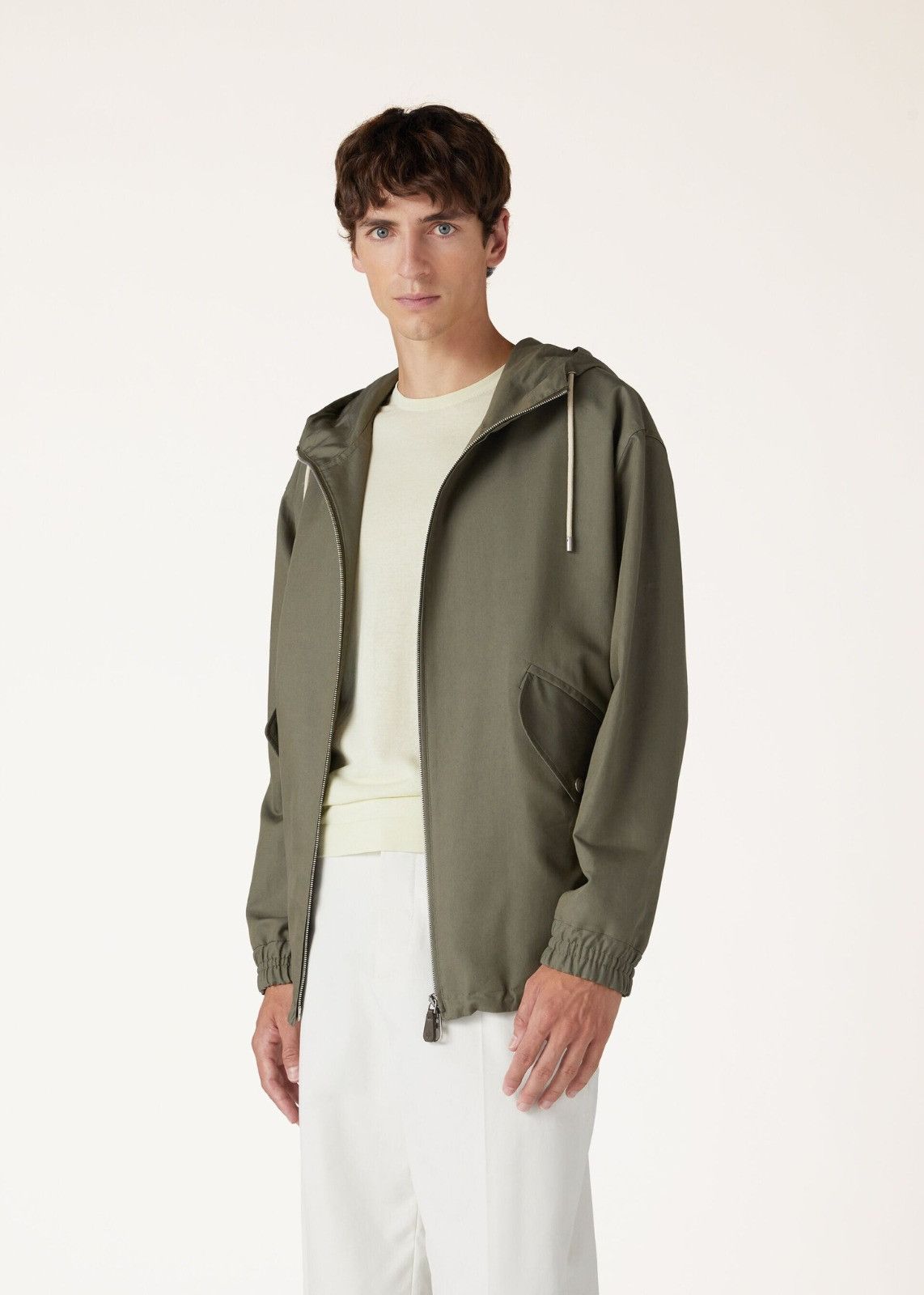 Loro Piana o1srvl11e0225 FAN6911 Ako Cotton Bomber Jacket Size US XL / EU 56 / 4 - 6 Thumbnail
