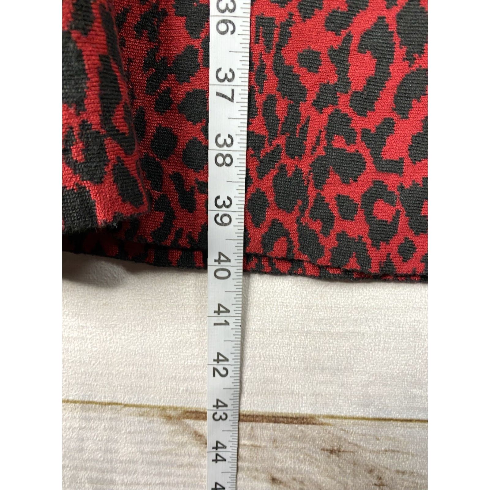 Vintage Nina Leonard Dress XL Black Red Animal Print Knit Scoop Neck A-Line Shirt Dress Womens Vintage No Size XL / US 12-14 / IT 48-50 - 6 Thumbnail