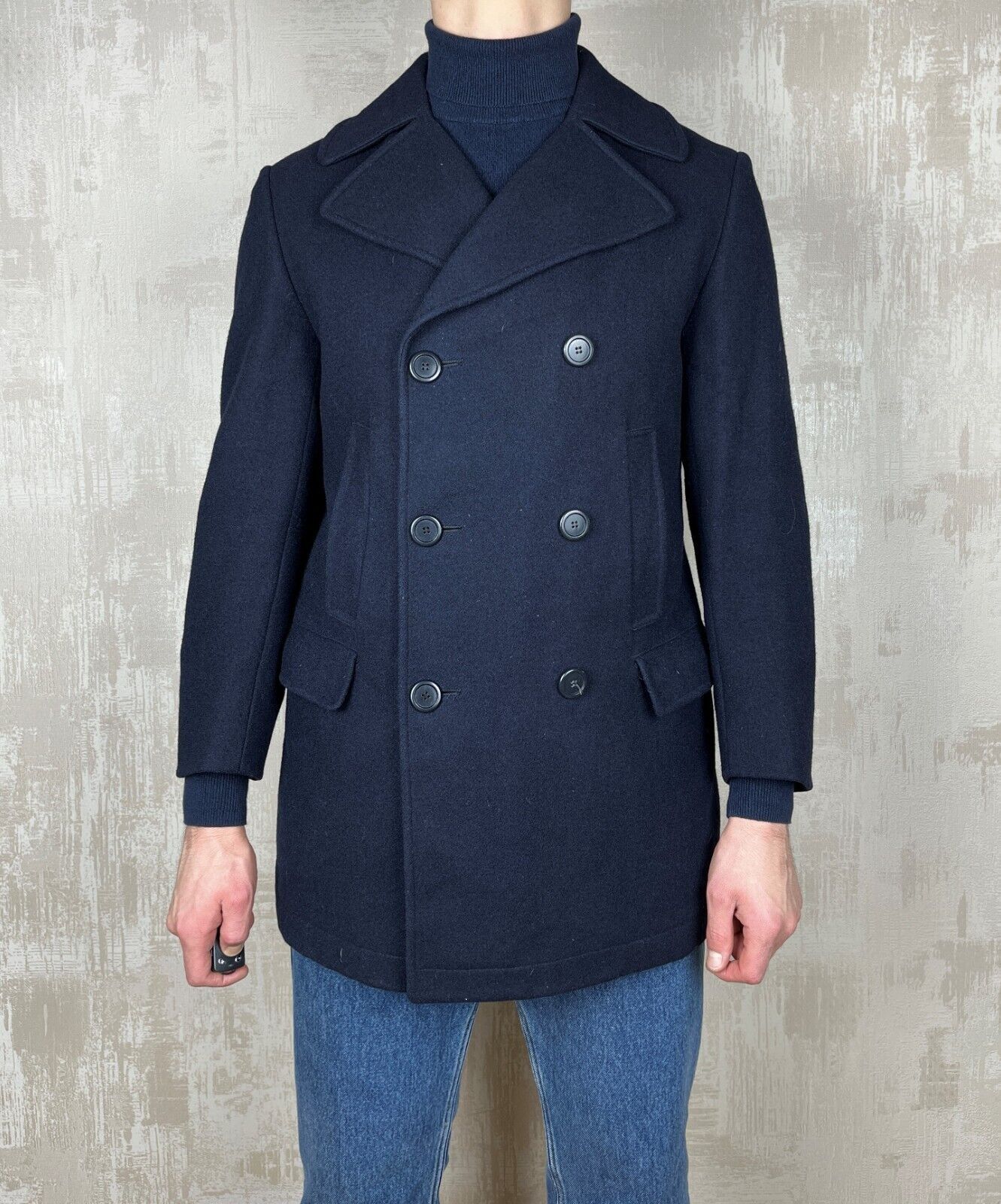 Vintage 90s Kuusinen Blackburn Wool England Peacoat Double-Breasted Size US M / EU 48-50 / 2 - 1 Thumbnail