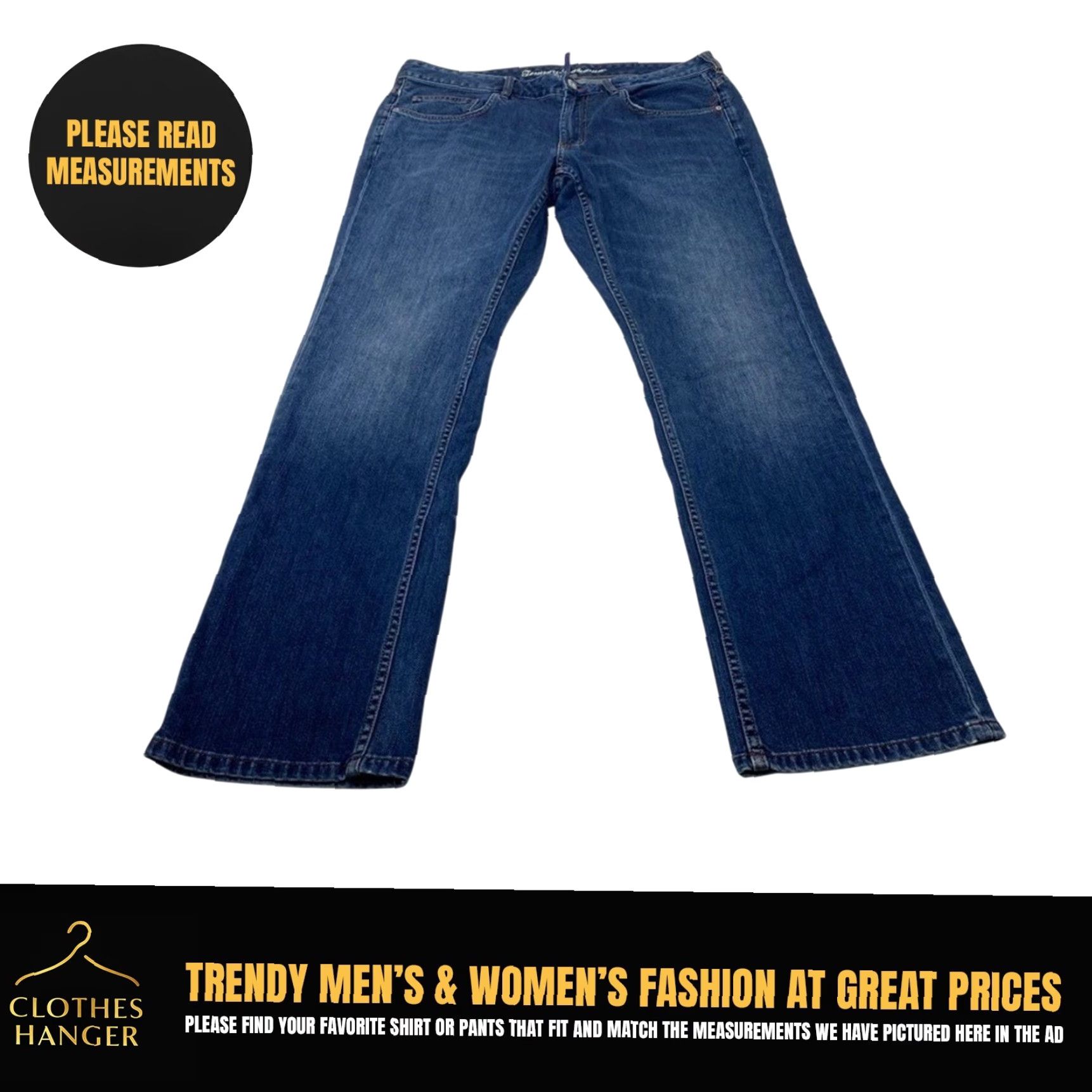 Tommy Bahama VINTAGE Tommy Bahama Jeans Mens 38x34 Dark Wash Blue Denim Straight Leg SELVEDGE 7966 Size US 38 / EU 54 - 2 Thumbnail