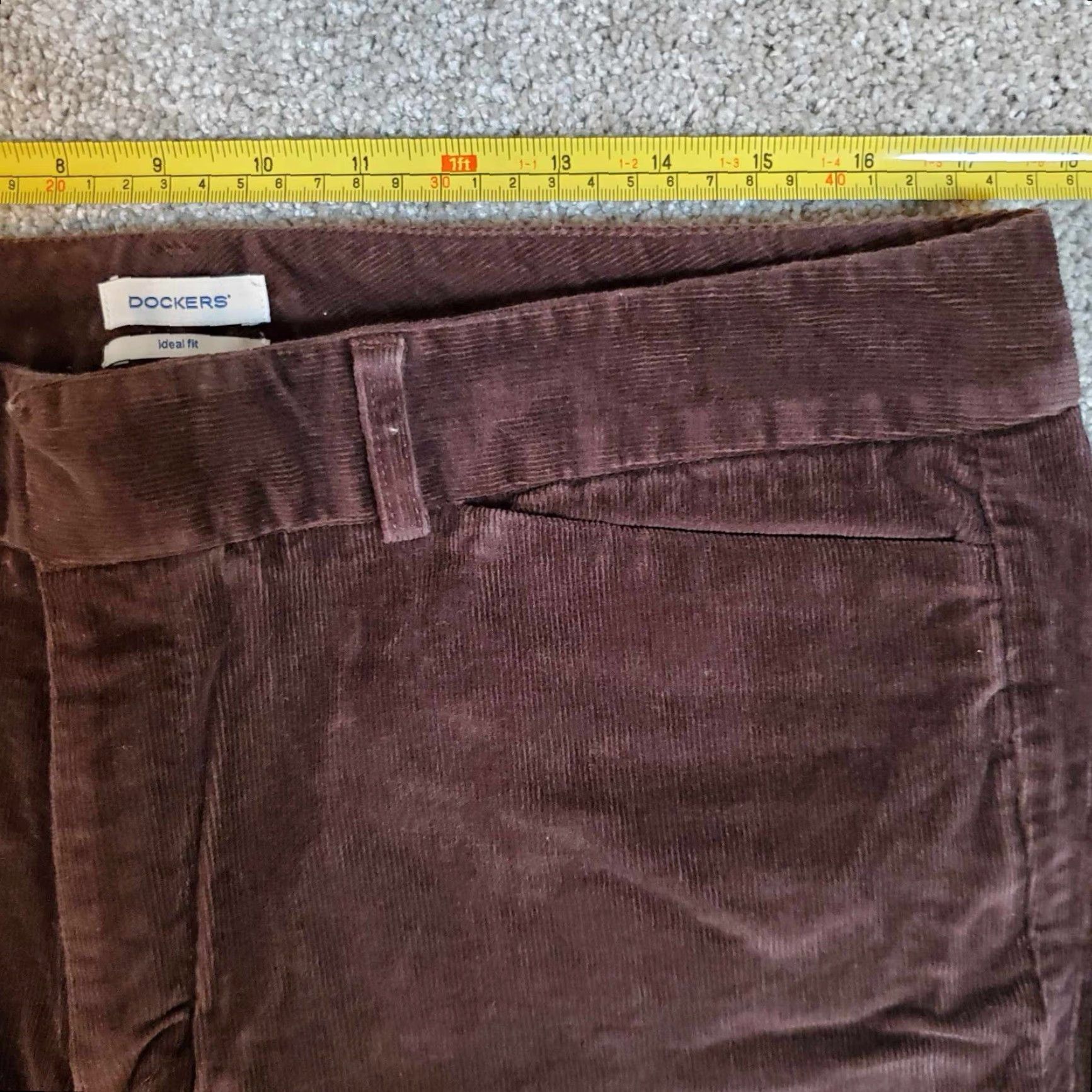 Dockers Dockers Women's Corduroy Pants Wide-Leg 14M Regular 30.5in Inseam Brown Chino Pockets Vintage? Size 36" / US 14 / IT 50 - 5 Thumbnail