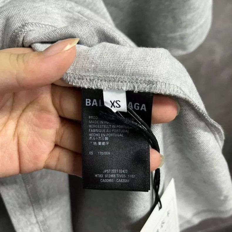 Balenciaga Balenciaga Grey Logo Printed Vintage Jersey Short Sleeve T Size US XS / EU 42 / 0 - 4 Thumbnail