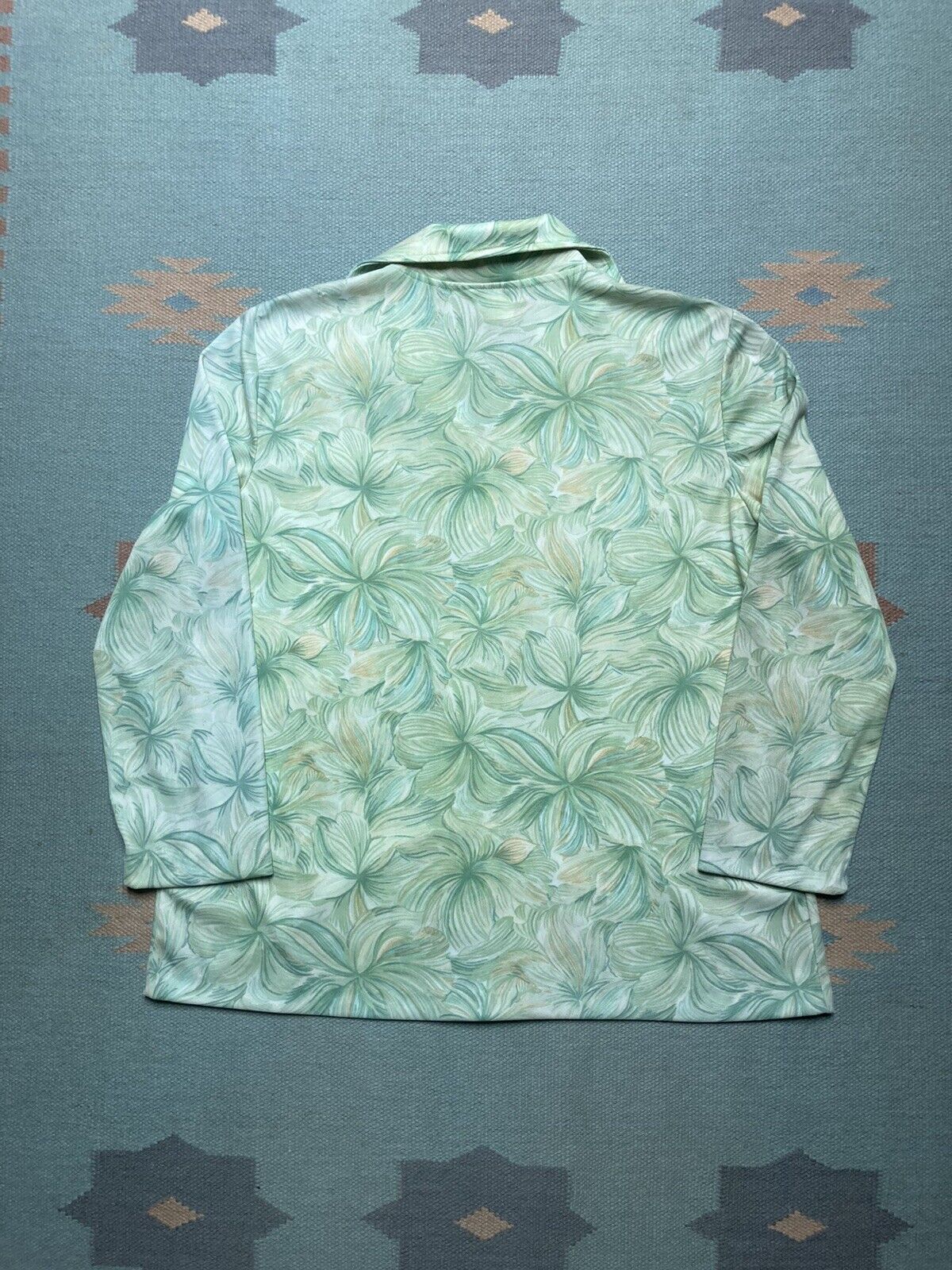 Sears × Vintage 70s button shirt blouse psychedelic all over print womens 20 Size L / US 10 / IT 46 - 6 Thumbnail