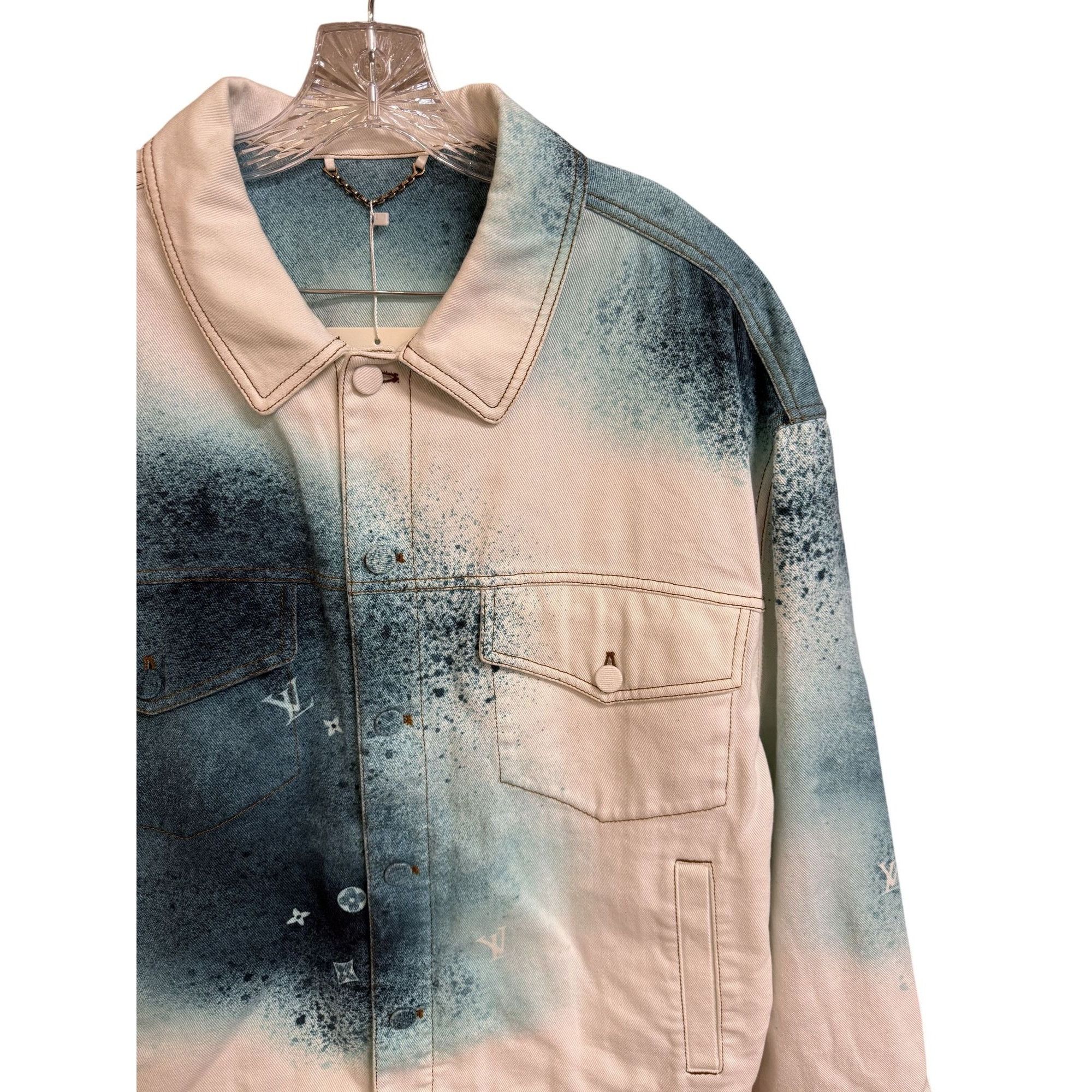 Louis Vuitton Louis Vuitton Mens Gradient Denim Jacket - Size 56 - Made In Size US XL / EU 56 / 4 - 17 Thumbnail