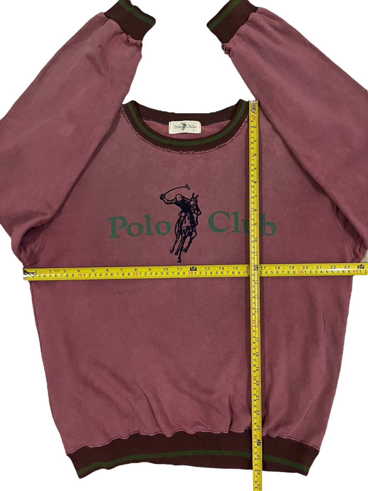 Beverly Hills Polo Club Vintage Trashed Polo Club Big Logo Distressed Ringer Sweater Size US L / EU 52-54 / 3 - 18 Thumbnail