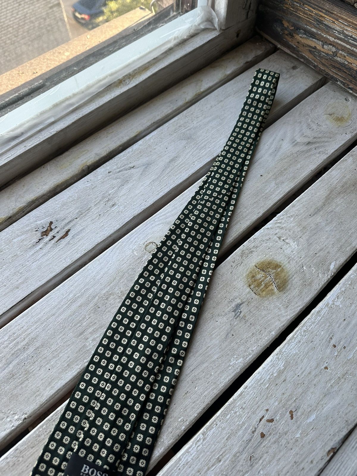 Designer × Hugo Boss 🚨RARE Hugo Boss Tie old money style Blue luxury monogram Size ONE SIZE - 4 Thumbnail