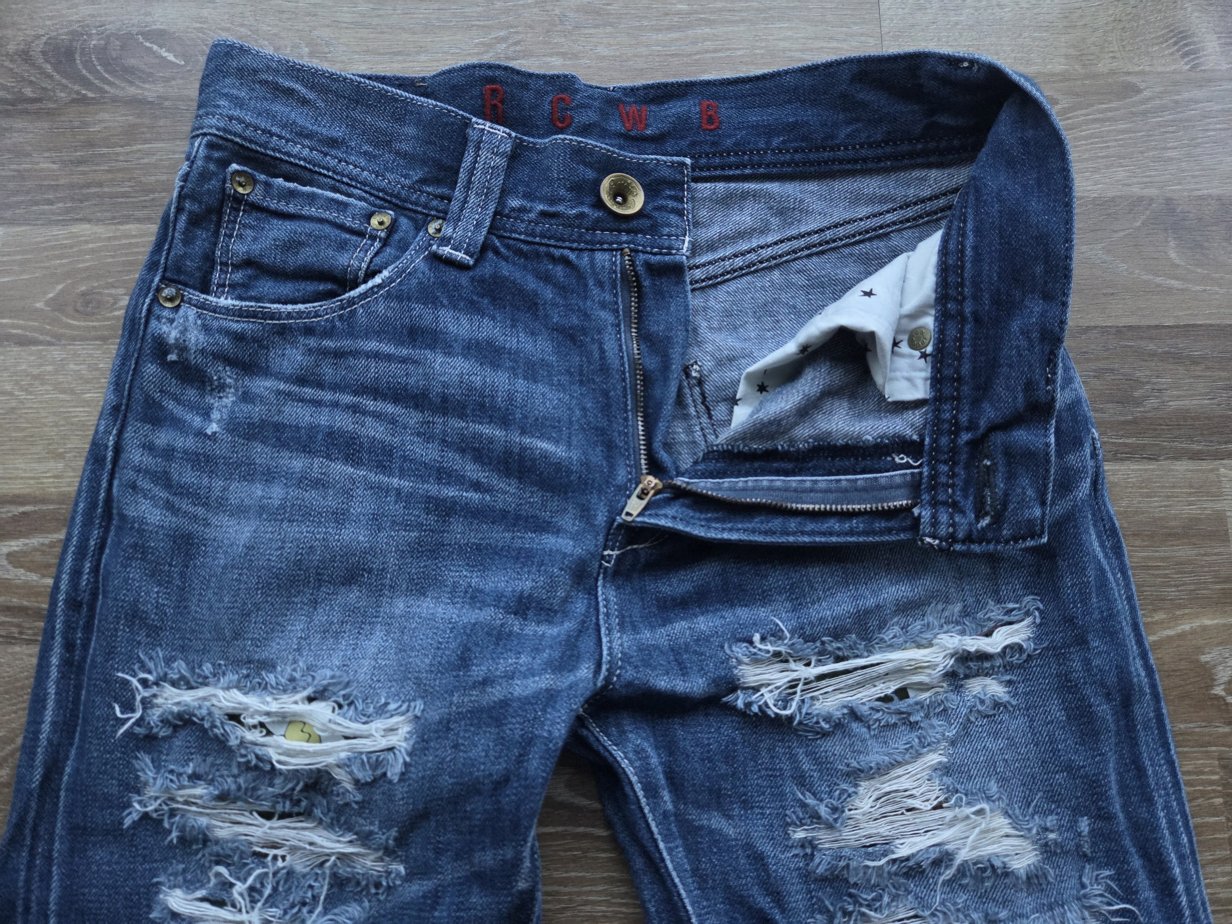 Japanese Brand Distressed Ripped Off RCWB Rodeo Crowns Red Selvedge Denim Size US 30 / EU 46 - 4 Thumbnail