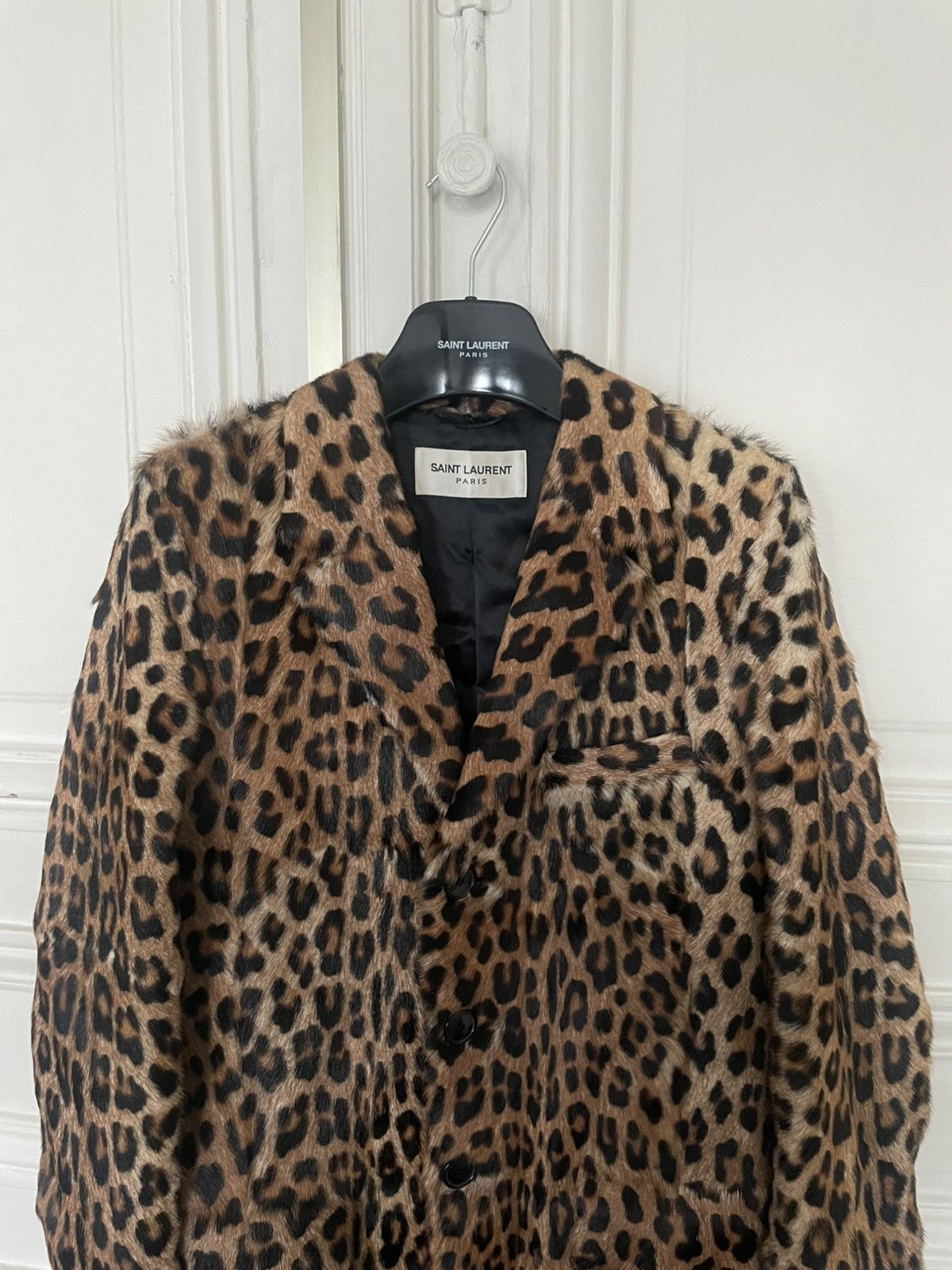 Saint Laurent Paris × Yves Saint Laurent Fur coat leopard print Saint Laurent Size S / US 4 / IT 40 - 5 Thumbnail