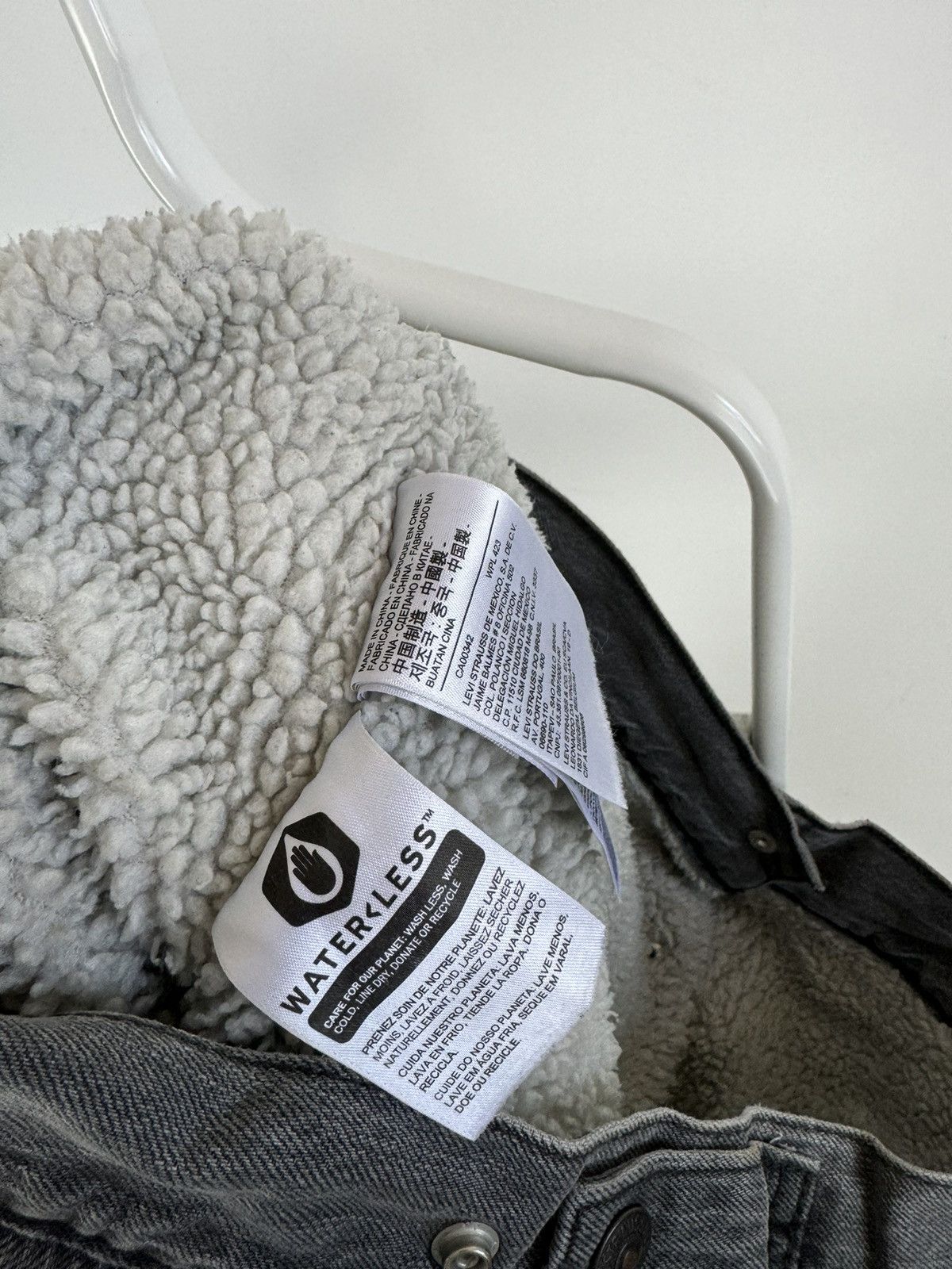 Levi's Levi’s Premium Grey Washed Sherpa Jacket Size US S / EU 44-46 / 1 - 5 Thumbnail