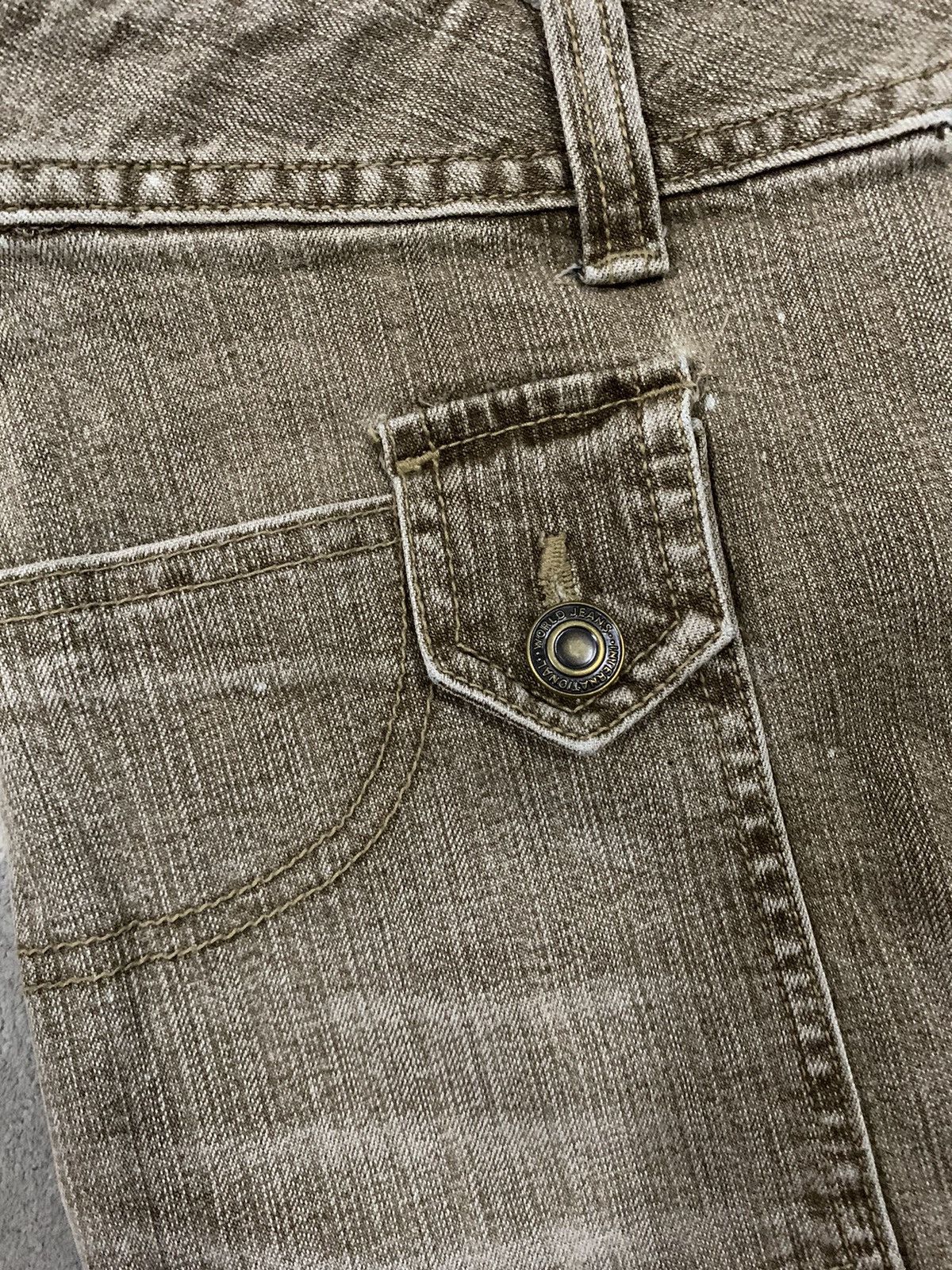 Japanese Brand Vintage Japanese Brand Washed Denim Mini Skirt Jeans Size 29" - 8 Thumbnail