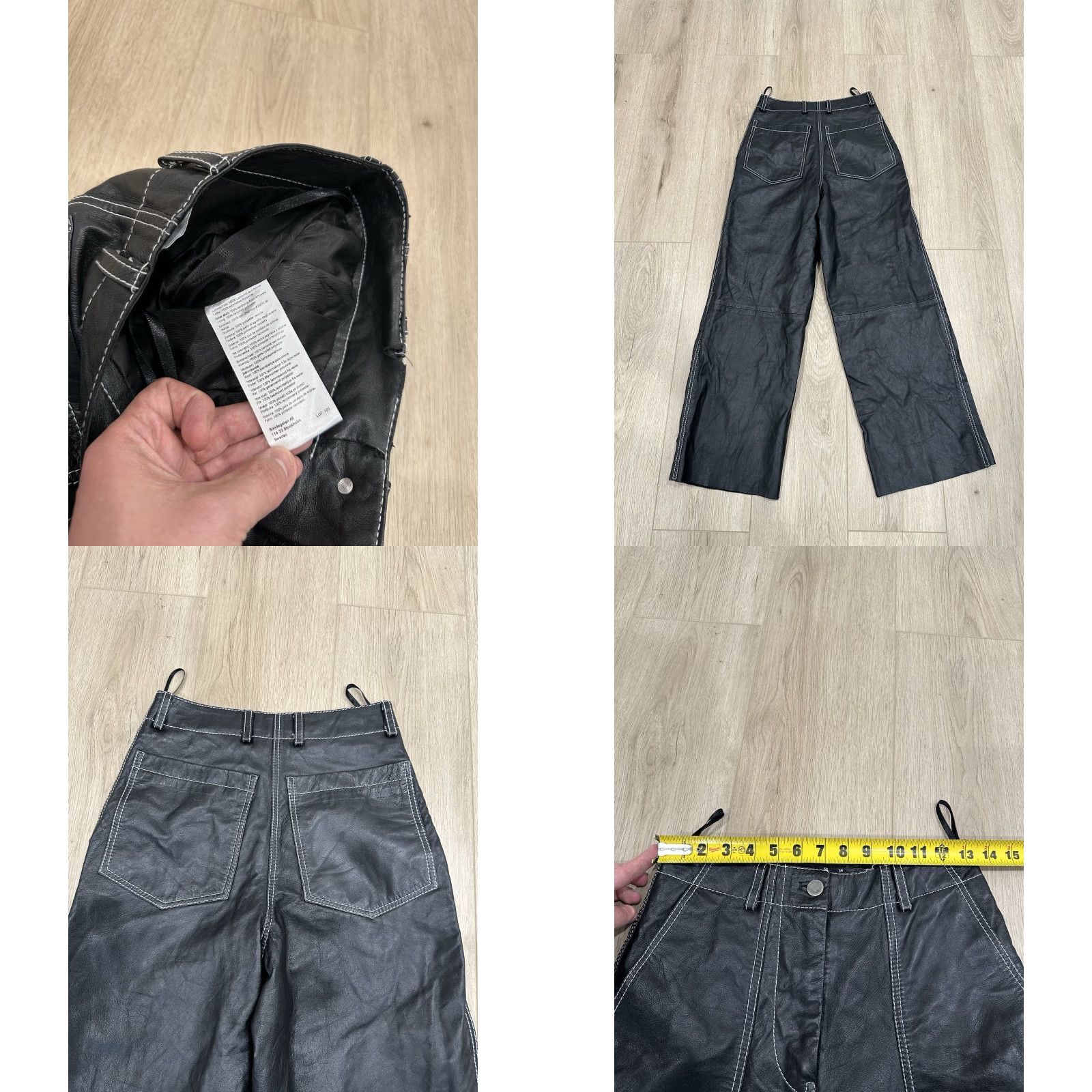 Deadwood Leather Deadwood Black Pants Cropped Women 36 Leather Size 25" / US 0 / IT 36 - 8 Thumbnail