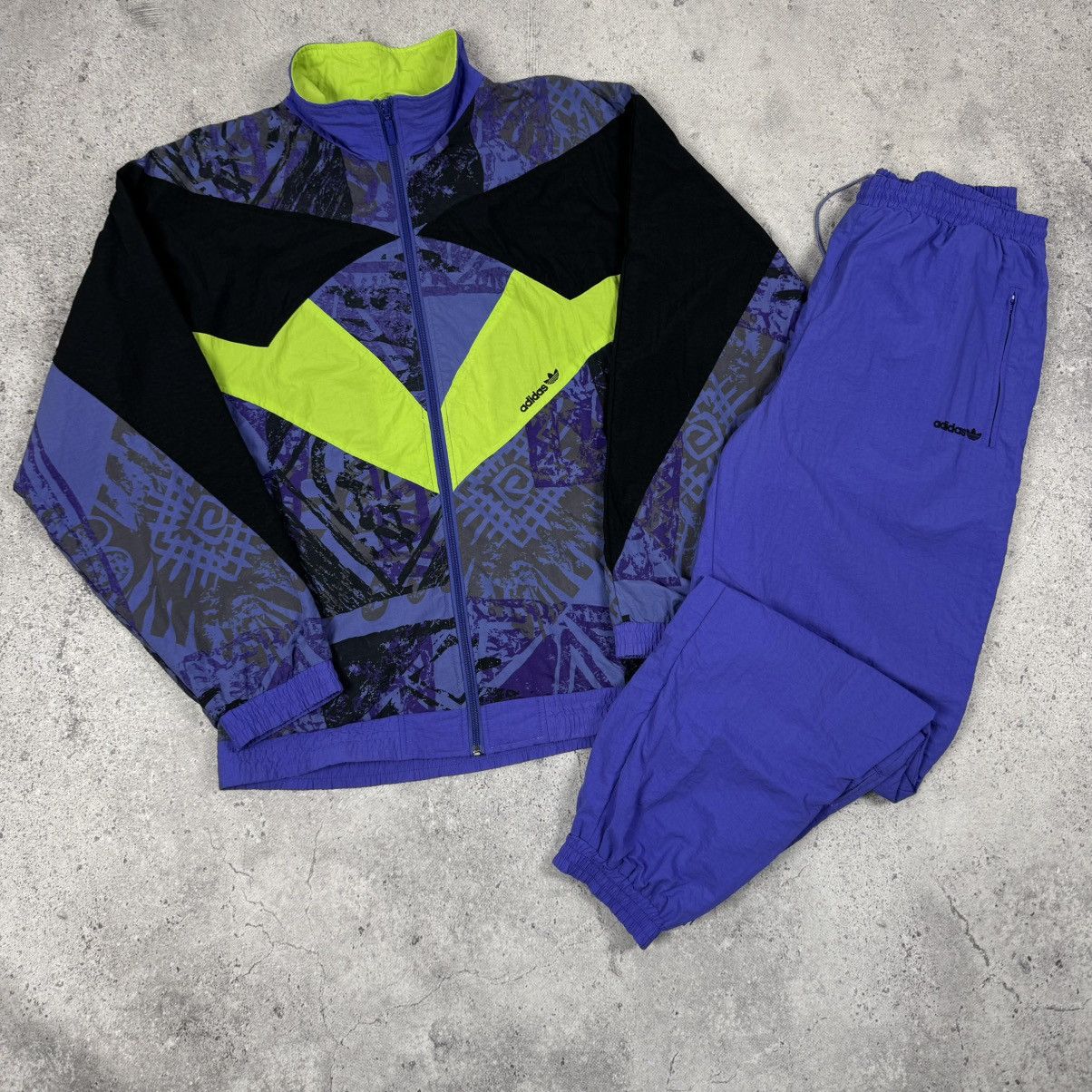 Adidas × Vintage Vintage 90s Adidas Tracksuit Track Jacket / Pants Size US M / EU 48-50 / 2 - 1 Thumbnail