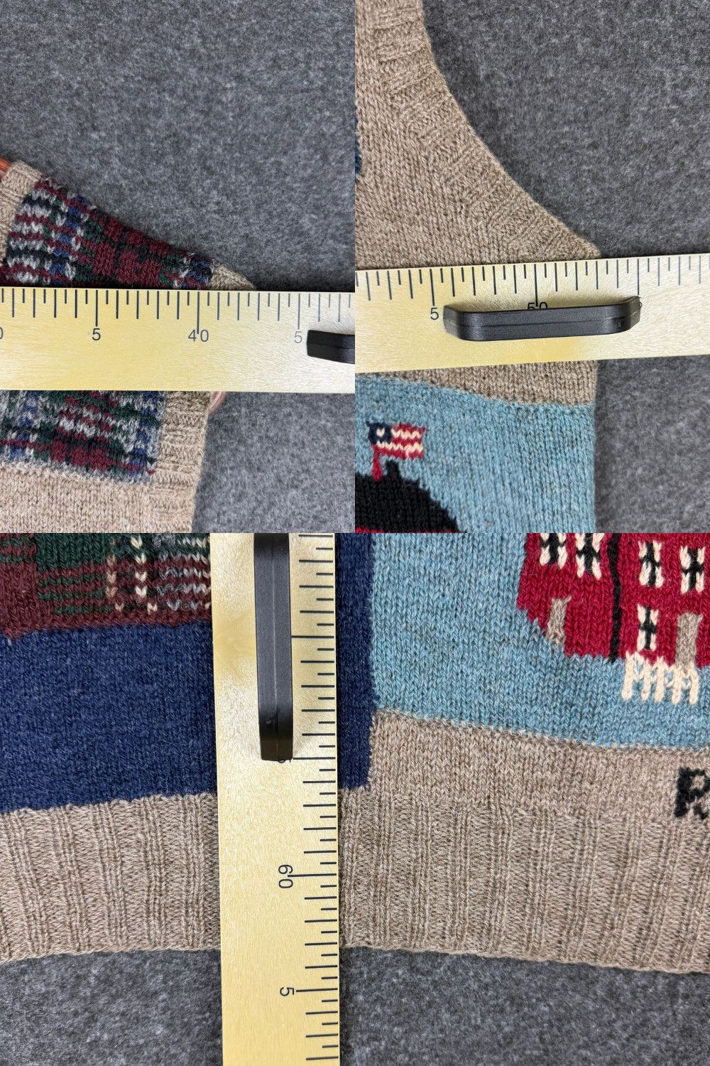 Polo Ralph Lauren FW89 Original late 80s Polo Country hand-knit vest Size US L / EU 52-54 / 3 - 10 Thumbnail