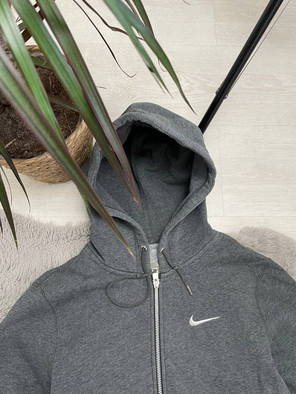 Nike × Vintage Nike Vintage Boxy Hooded Oversized Center Swoosh Y2k Size US S / EU 44-46 / 1 - 2 Thumbnail