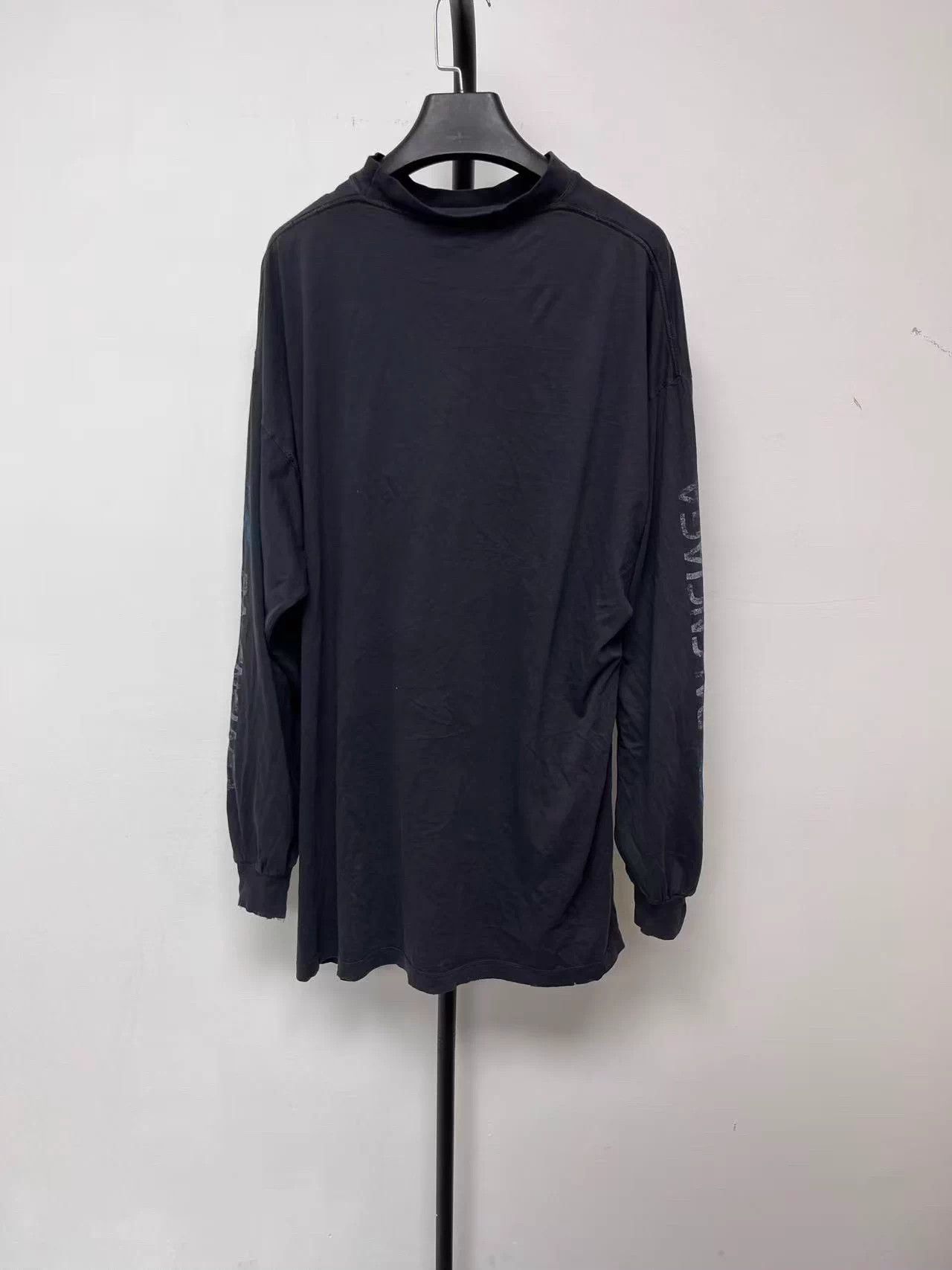 Balenciaga Balenciaga men's oversized logo print black long tee Size US S / EU 44-46 / 1 - 2 Thumbnail