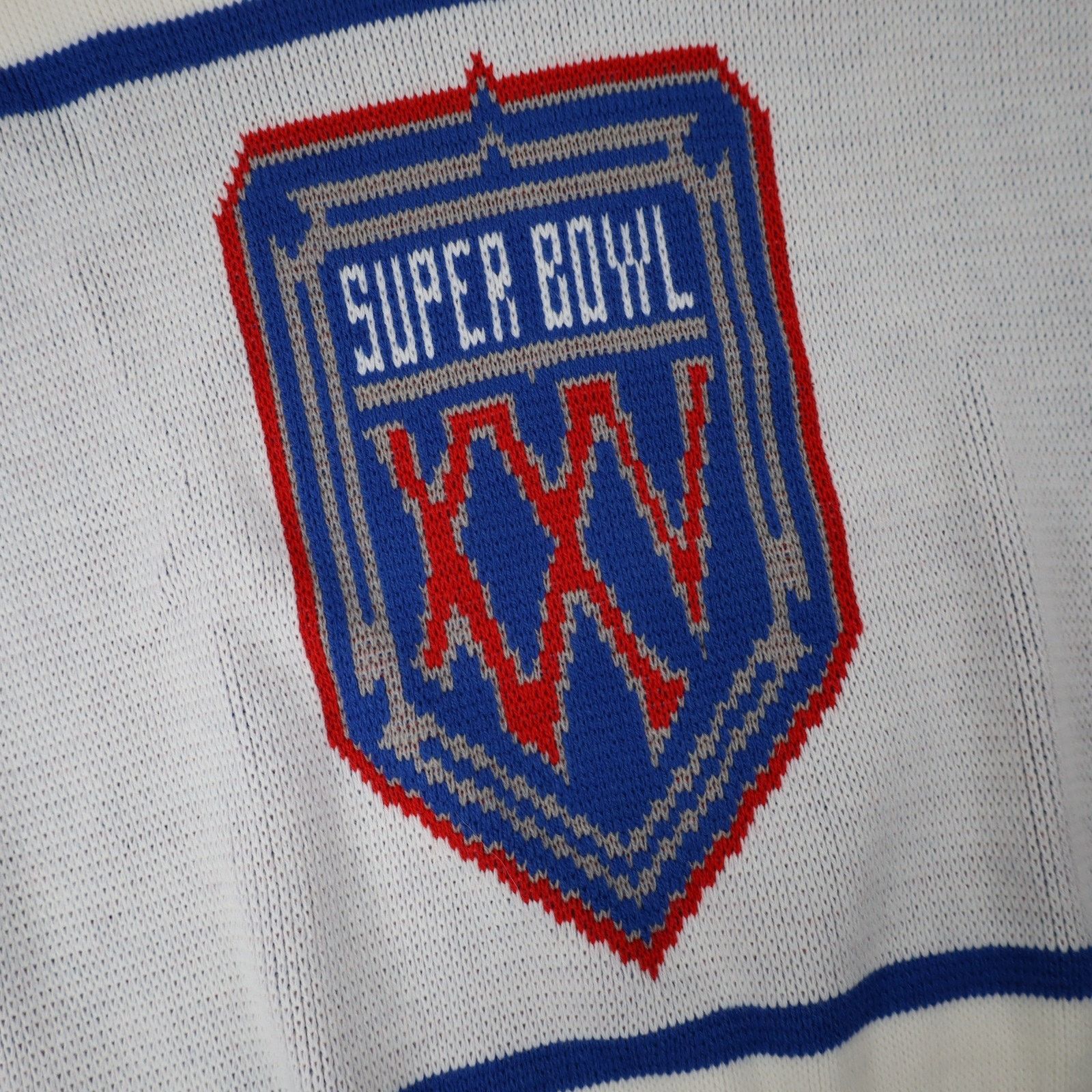 NFL × Vintage Vintage NFL Cliff Engle Super Bowl XXV Knit Sweater Size US L / EU 52-54 / 3 - 8 Thumbnail