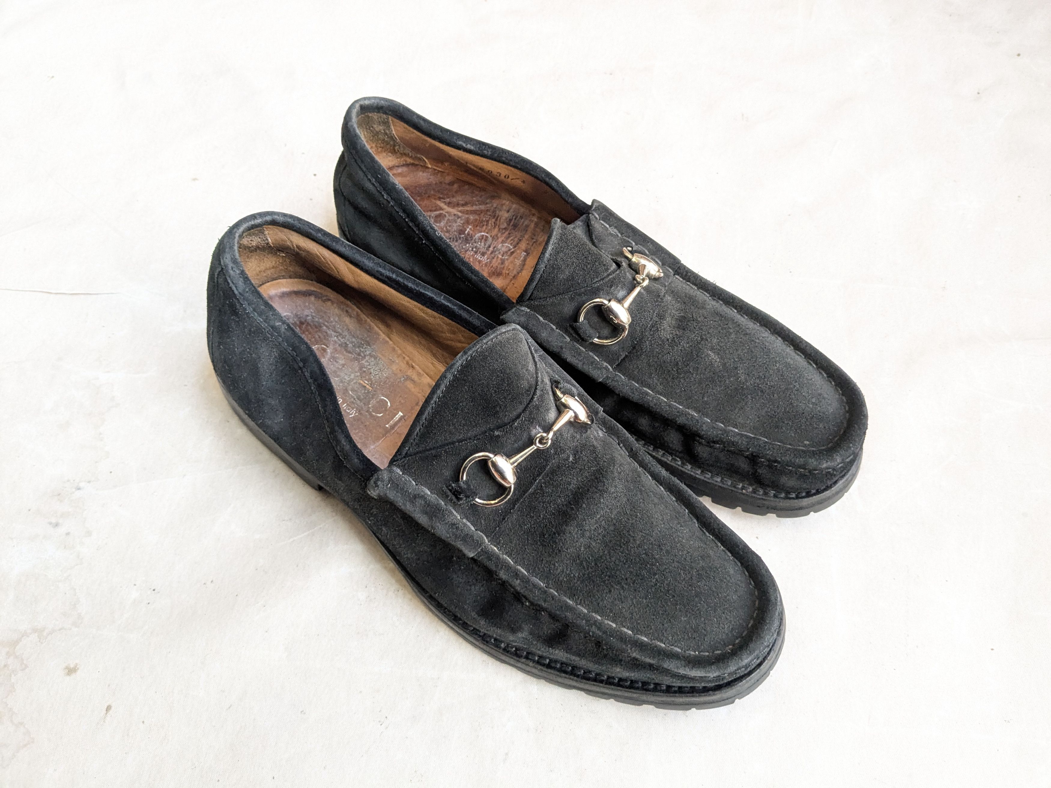 Gucci Gucci Horsebit Loafers Black Suede 10 Leather Rubber Size US 10 / EU 43 - 1 Thumbnail
