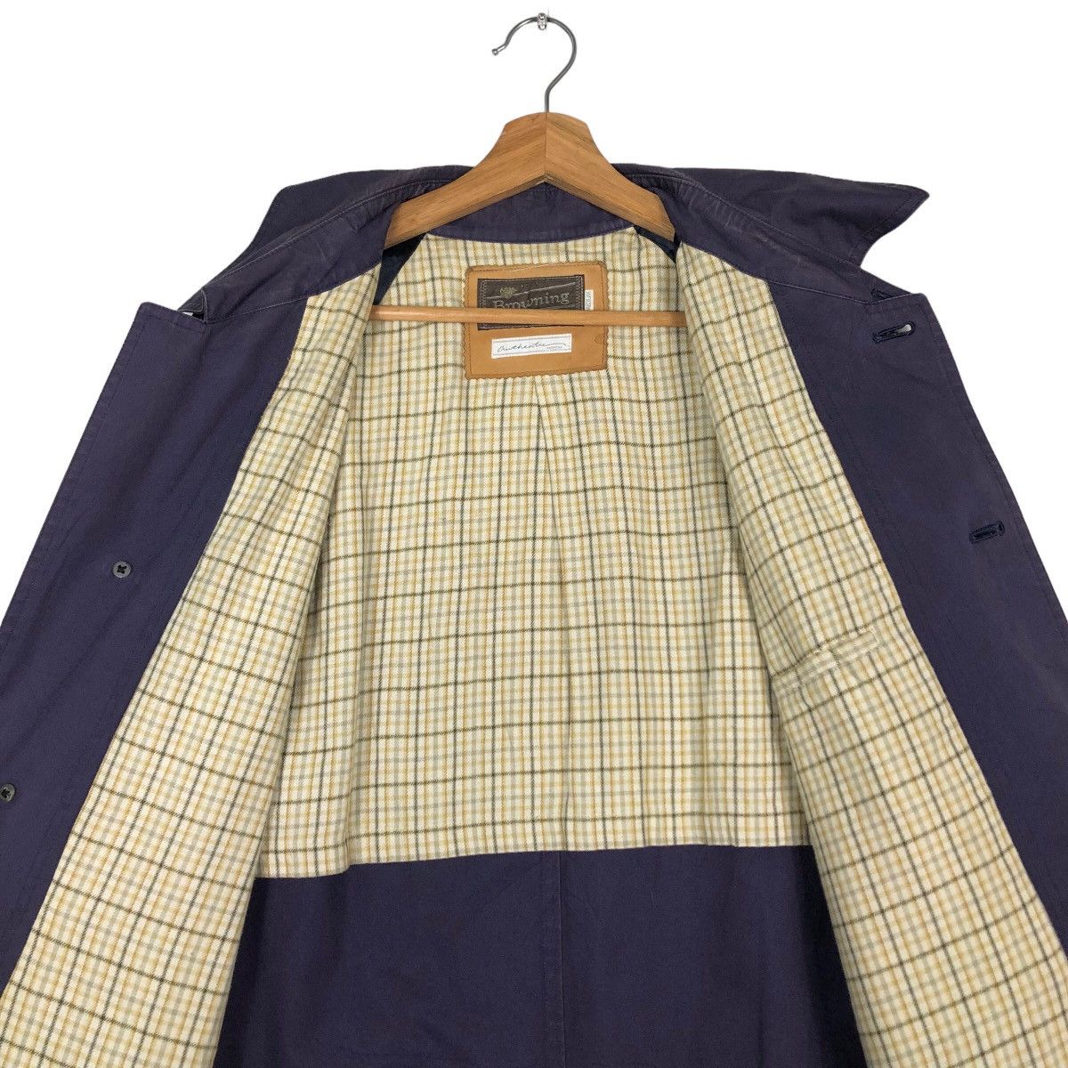 Japanese Brand 🔥Vintage Chore Long Jacket Biker Browning Blanket Tartan Size US M / EU 48-50 / 2 - 15 Thumbnail