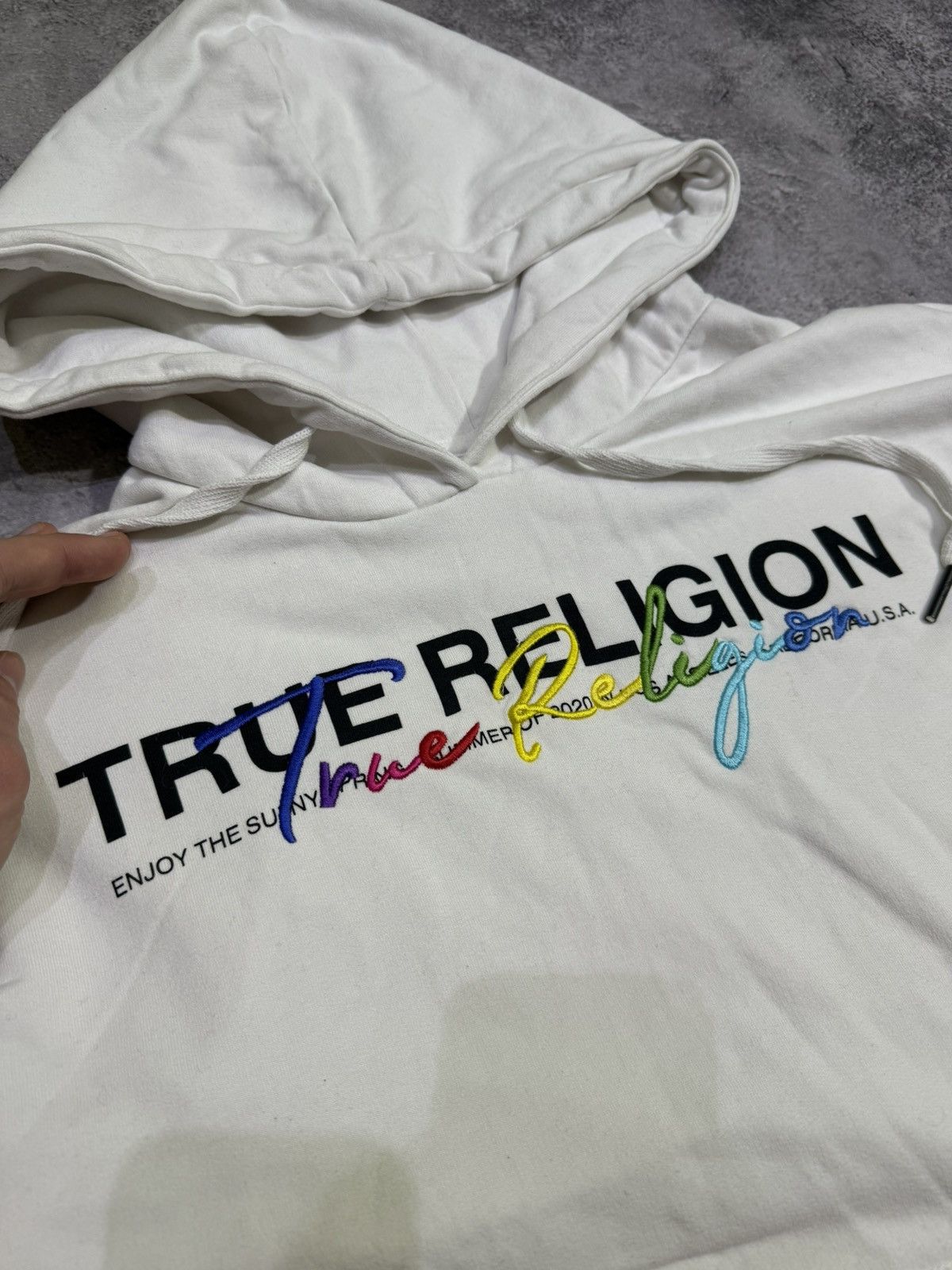 True Religion × Vintage True Religion Big Logo Hoodie Size US M / EU 48-50 / 2 - 6 Thumbnail