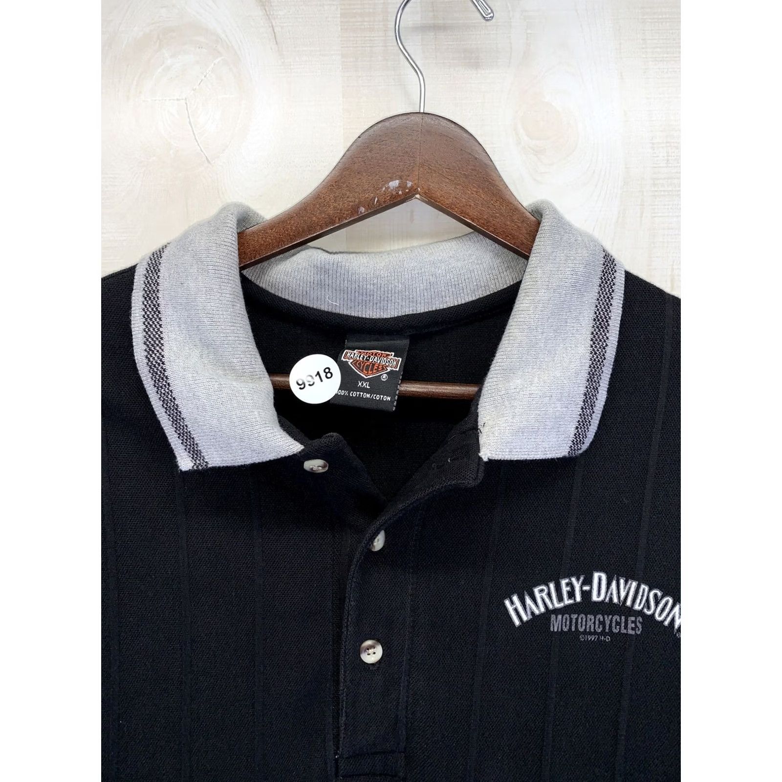 Harley Davidson VINTAGE Harley-Davidson Sturgis 1997 Black Textured Mens Polo Shirt XXL USA Made Polo Mens 2XL Black Harley-Davidson USA Made 1997 Sturgis Polo Shirt Size US XXL / EU 58 / 5 - 7 Thumbnail