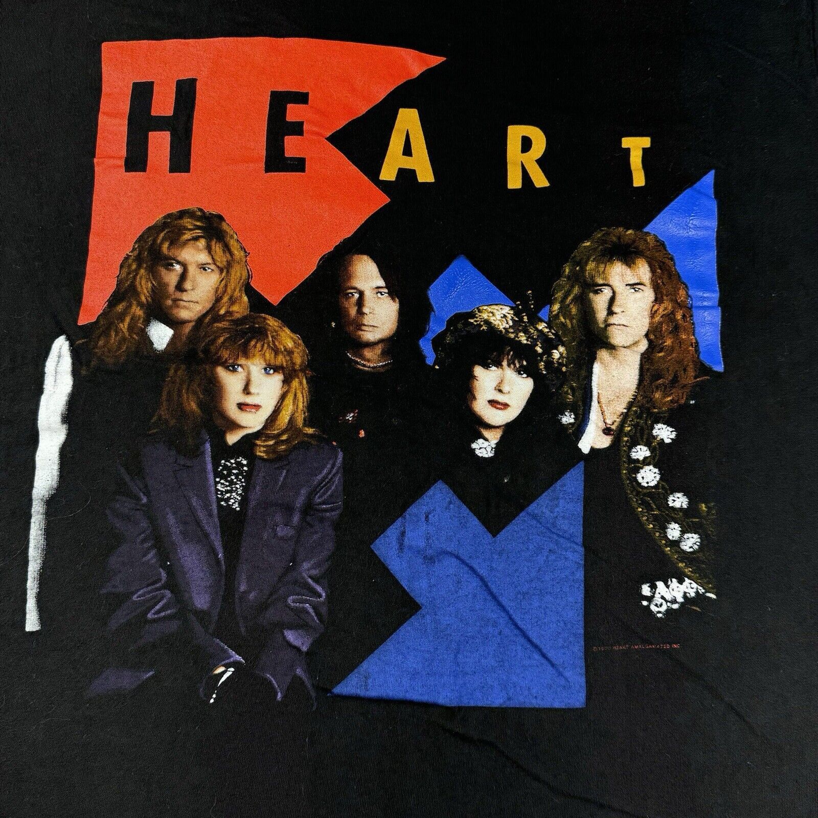 Hanes Vintage HEART World Tour 1990 Single Stitch T-Shirt Black XL Size US XL / EU 56 / 4 - 4 Thumbnail