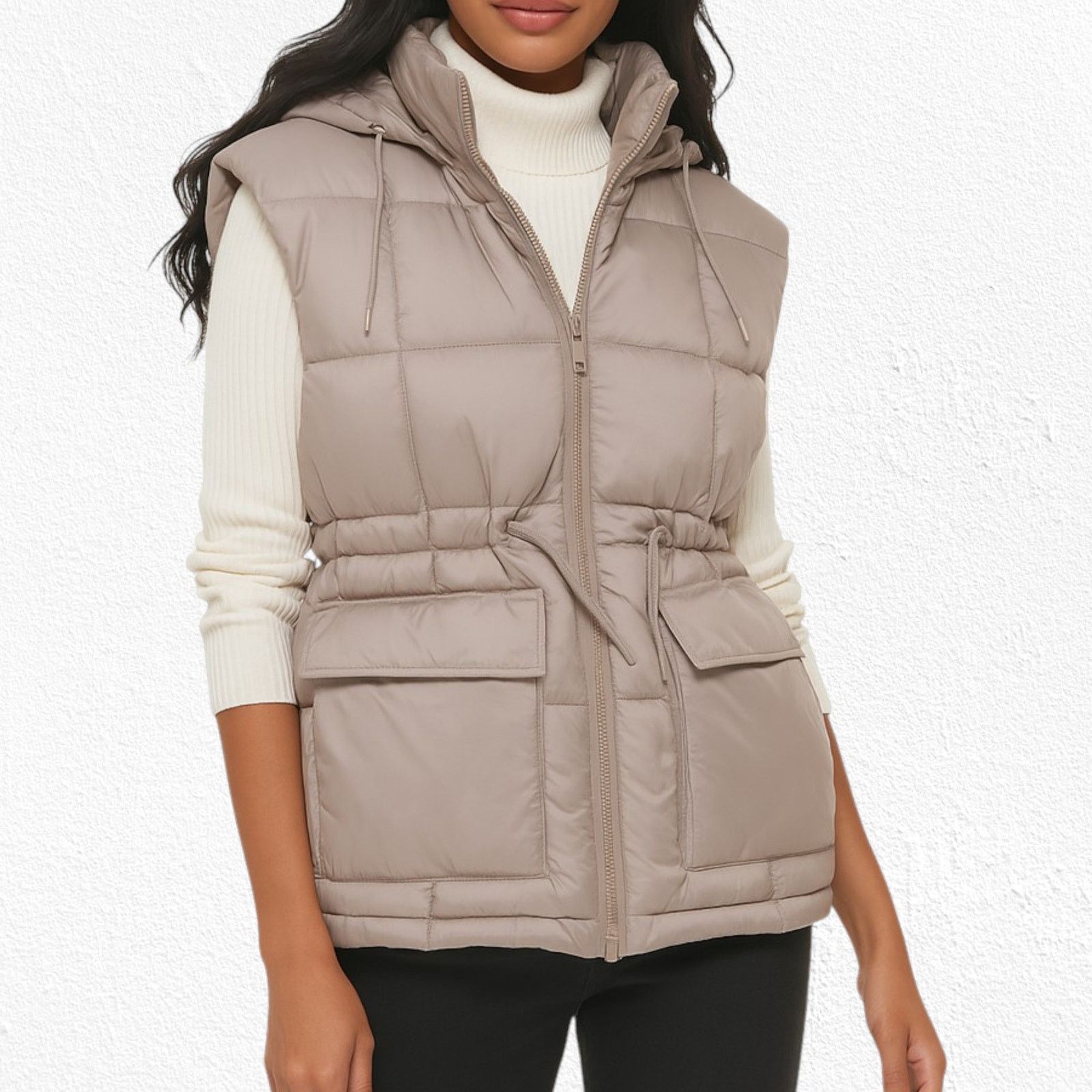 Levi's Levi’s Light Gray Hooded Puffer Vest NWT Size Medium Size M / US 6-8 / IT 42-44 - 3 Thumbnail