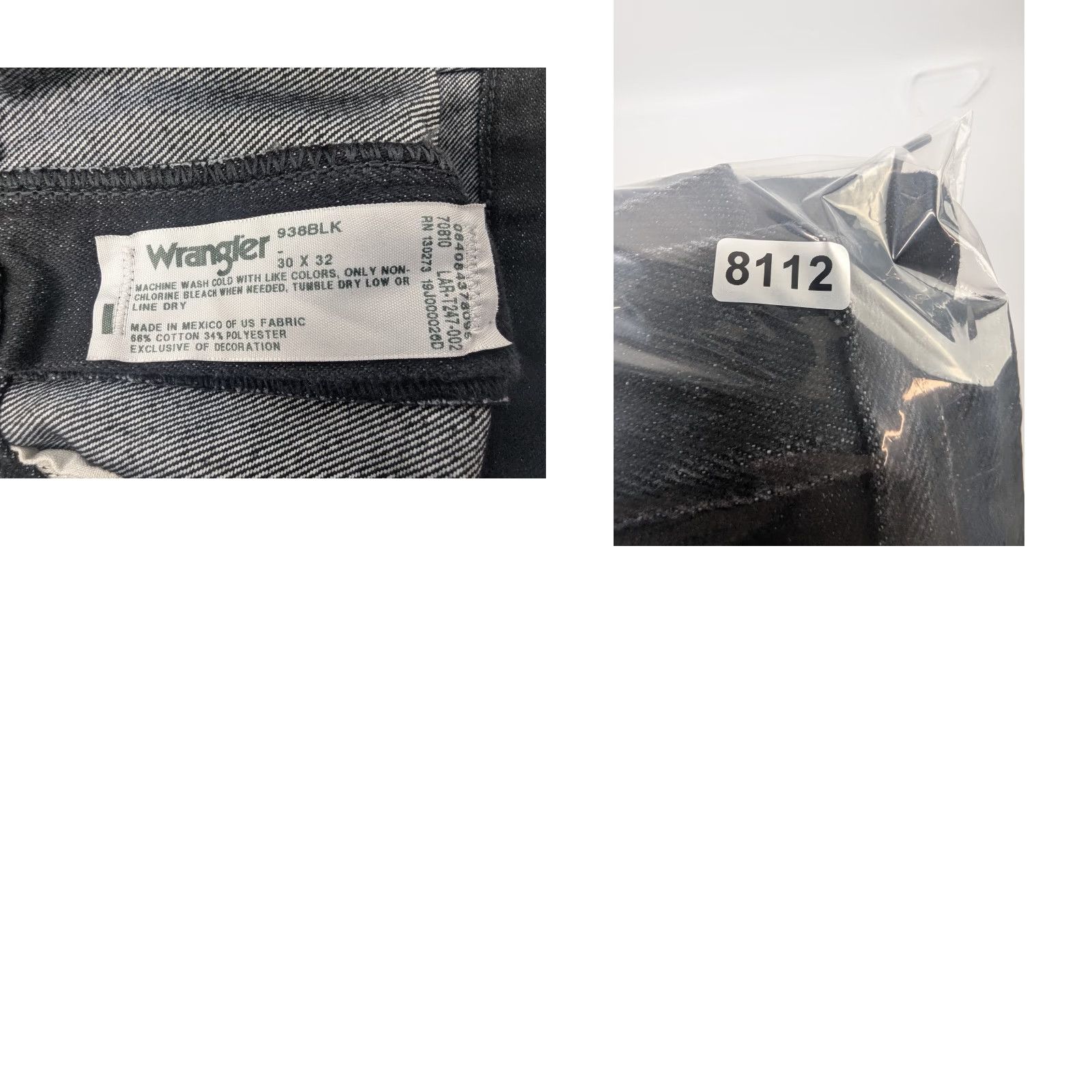 Wrangler Wrangler Jeans Cowboy Cut Slim Fit 30x32 Black Denim 938BLK Western Men Size US 30 / EU 46 - 9 Thumbnail
