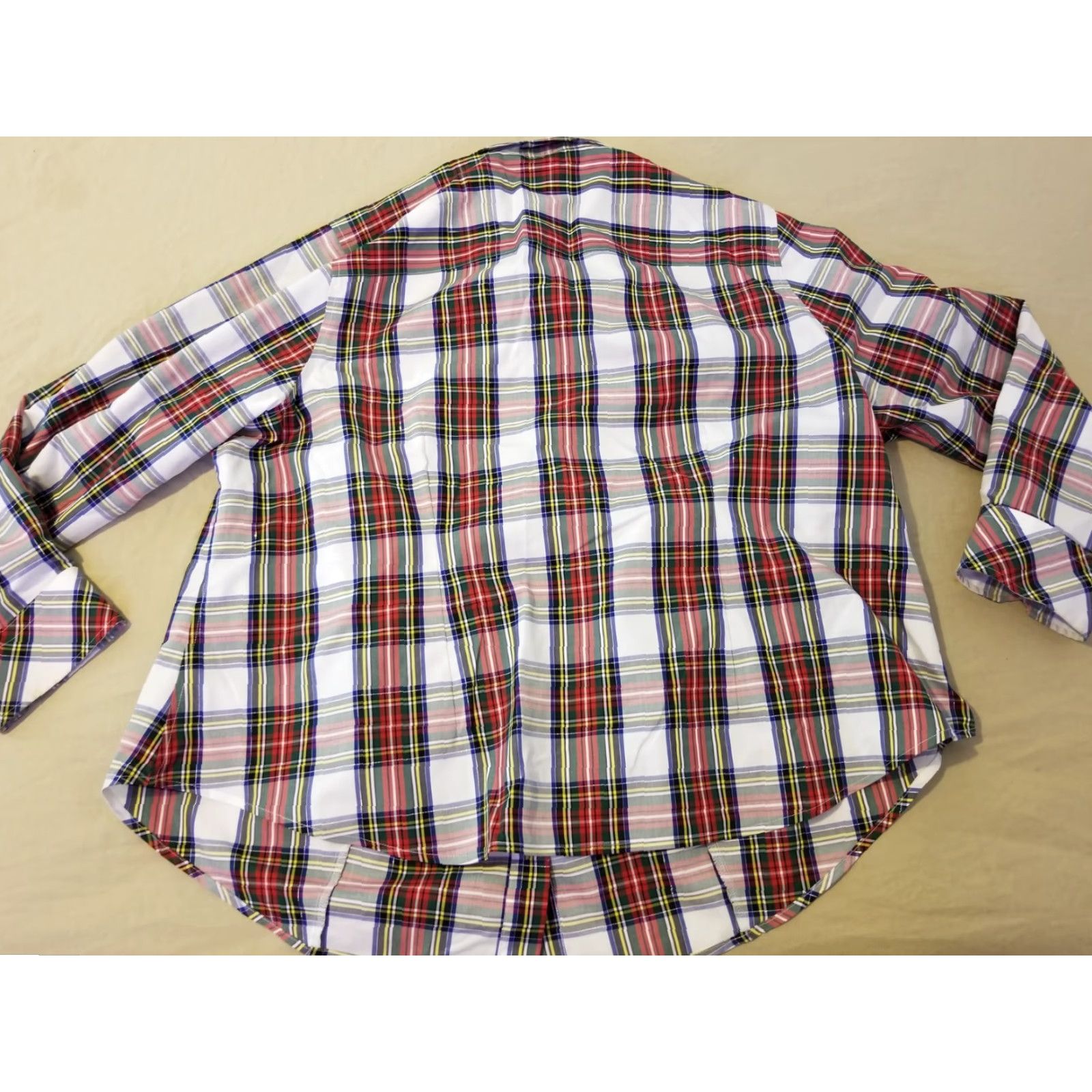 Talbots Womens Talbots Plaid Dress Shirt 20wp Petite Red Button Cotton Blouse Size 3XL / US 20-22 - 5 Thumbnail