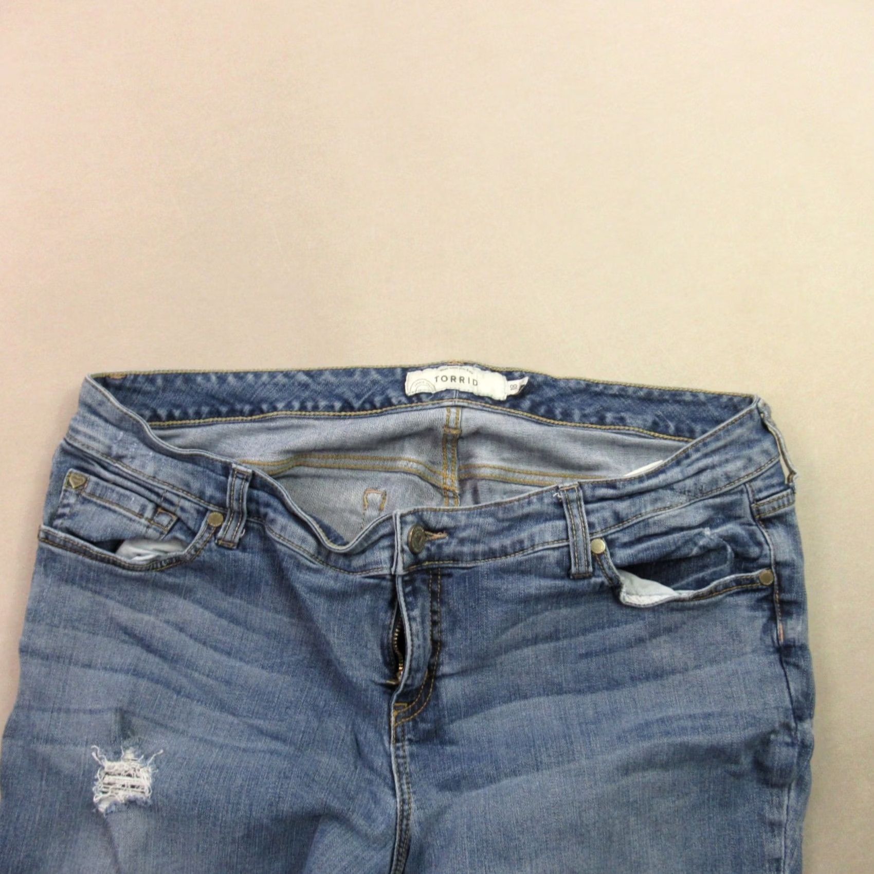 Torrid Torrid Jeans Womens 18 Wide-Leg Denim Pockets Blue Regular Rise 32in Inseam 32in Cotton Blend Stretch Lightweight Casual Size 40" / US 18 - 2 Thumbnail
