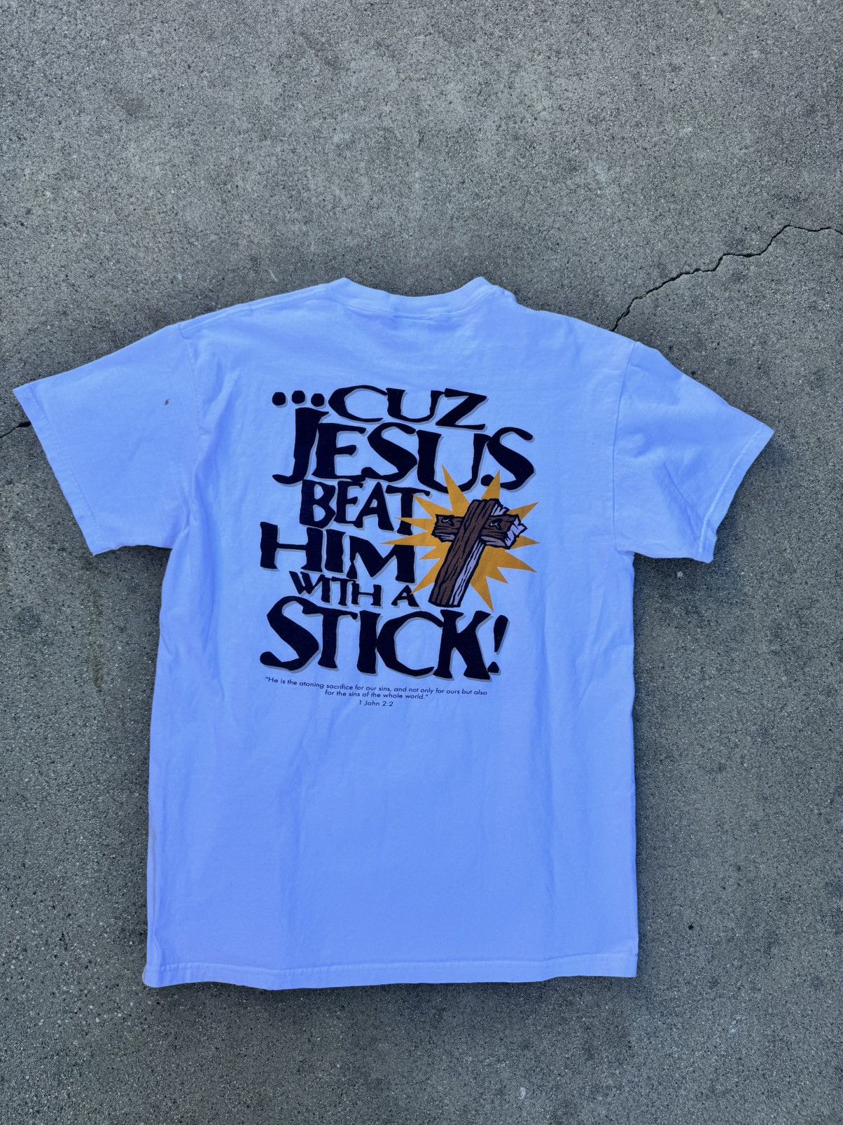 Delta Vintage 90s Jesus Promo Tee Size US L / EU 52-54 / 3 - 3 Thumbnail