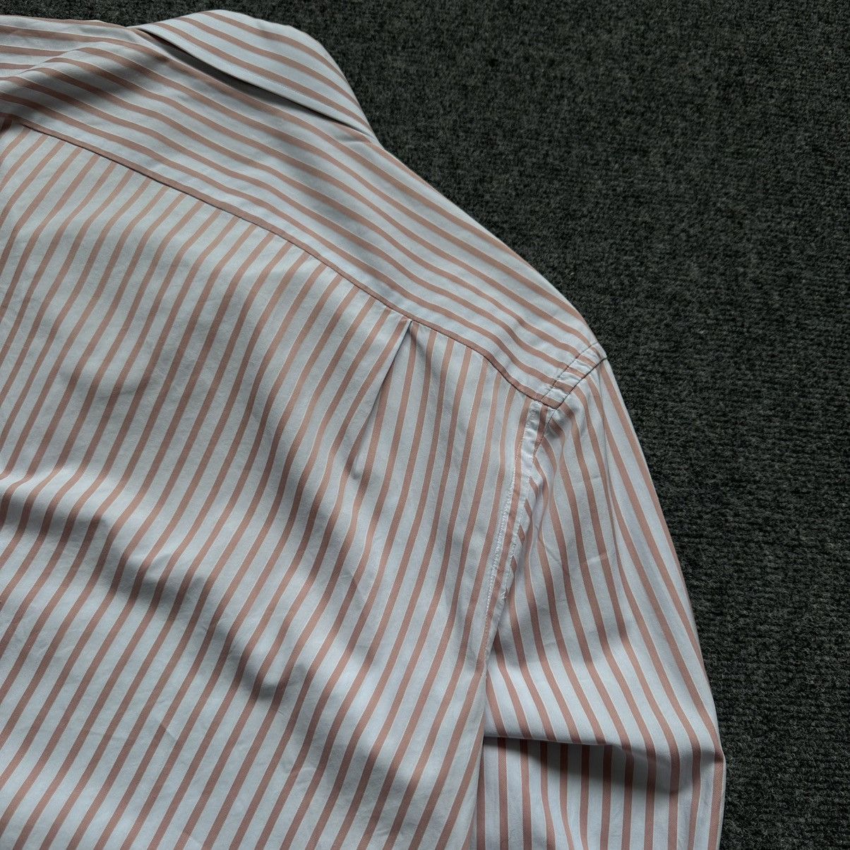 Ermenegildo Zegna Luxury 46/18 Ermenogildo Zegna Stripped Shirt Button Up XXL Size US XL / EU 56 / 4 - 18 Thumbnail