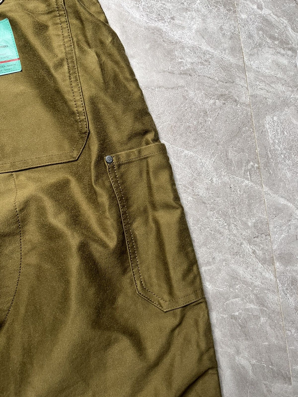 Nigel Cabourn Lybro By Nigel Cabourn Army Green Wide Leg Work Pants Size US 34 / EU 50 - 8 Thumbnail