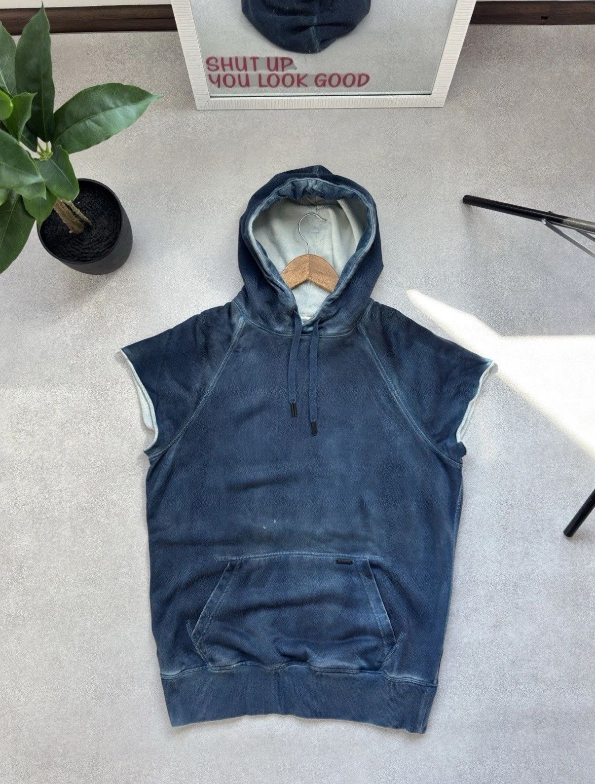 Diesel Diesel Avant Garde Y2K Washed Effect Hoodie Shorts Sleeve Size US M / EU 48-50 / 2 - 1 Thumbnail