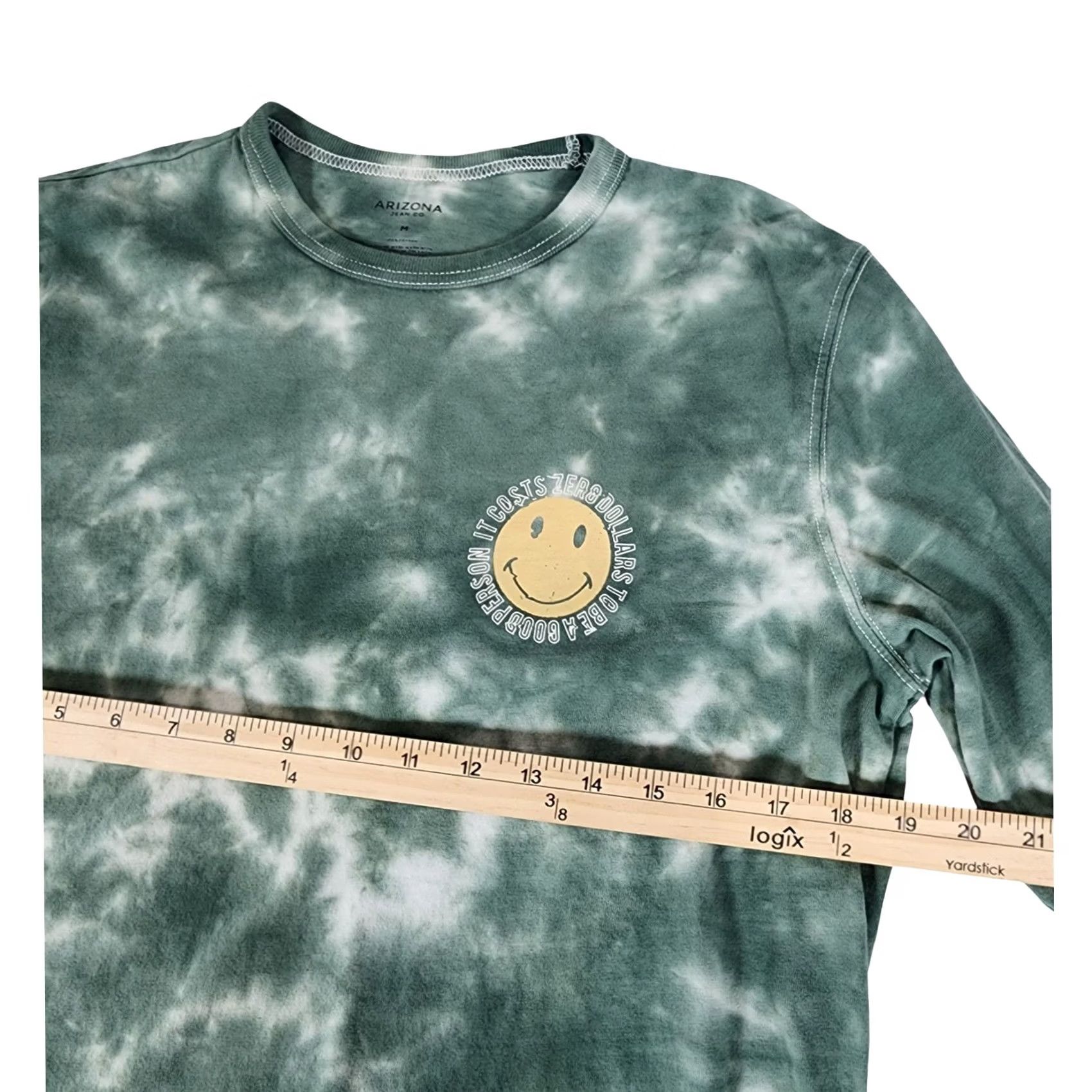 Vintage Arizona Jean Co Green Tie Dye Long Sleeve Crew Neck Graphic Tee Mens M Size US M / EU 48-50 / 2 - 8 Thumbnail